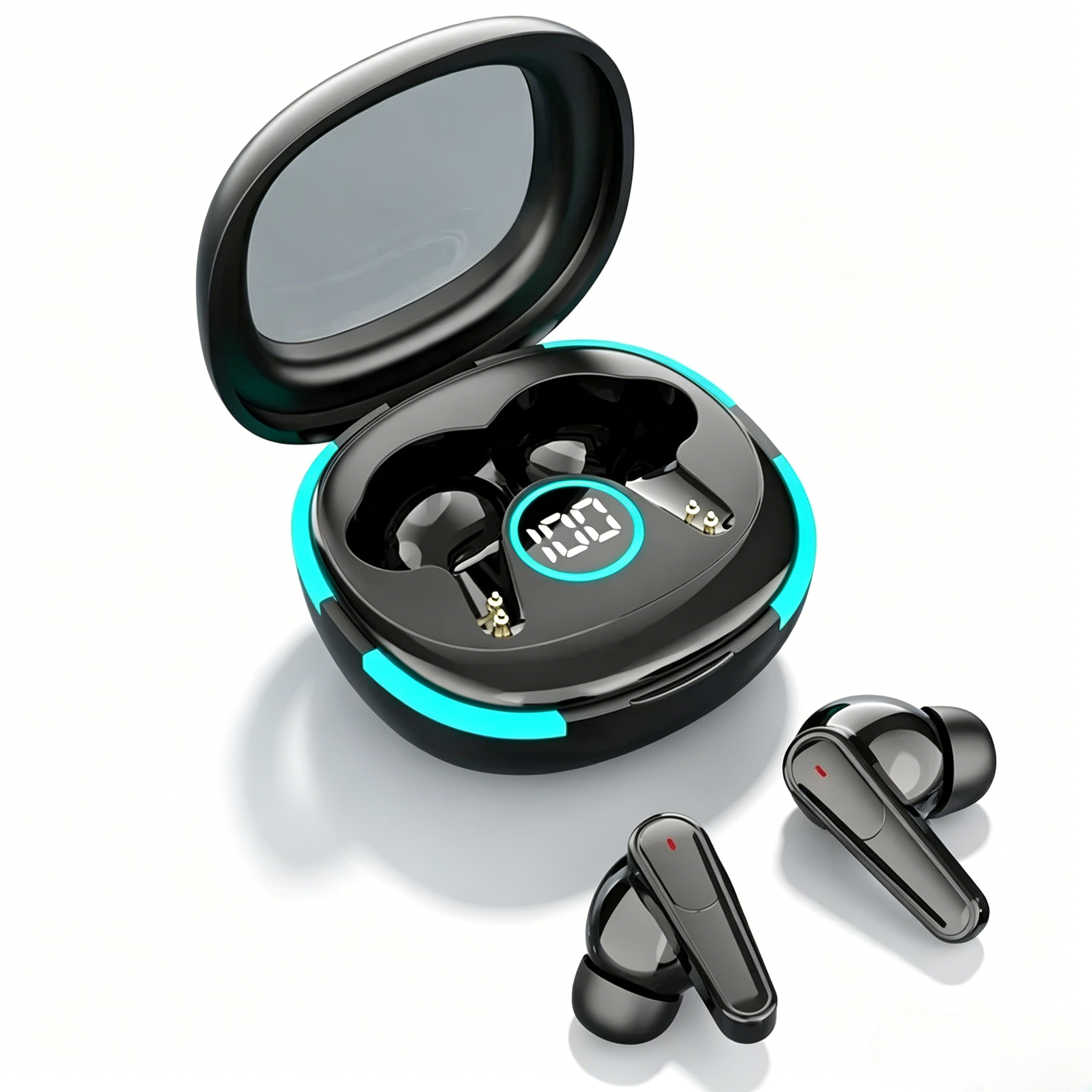 True Wireless Bluetooth Earbuds LED Display Touch Control In Ear Headphones with Mic – view 1