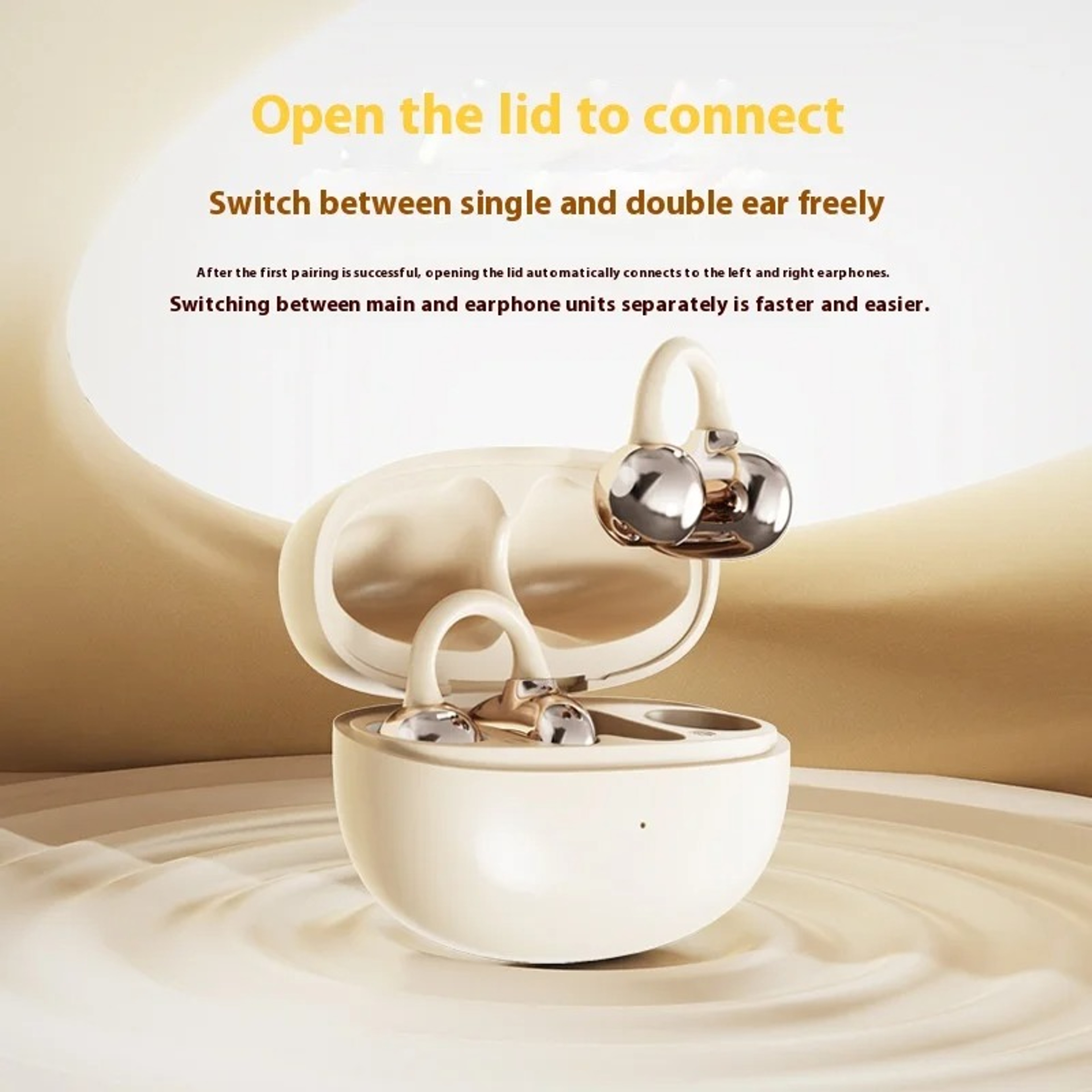 Wireless Ear Clip Earbuds Waterproof Noise Cancelling – view 2