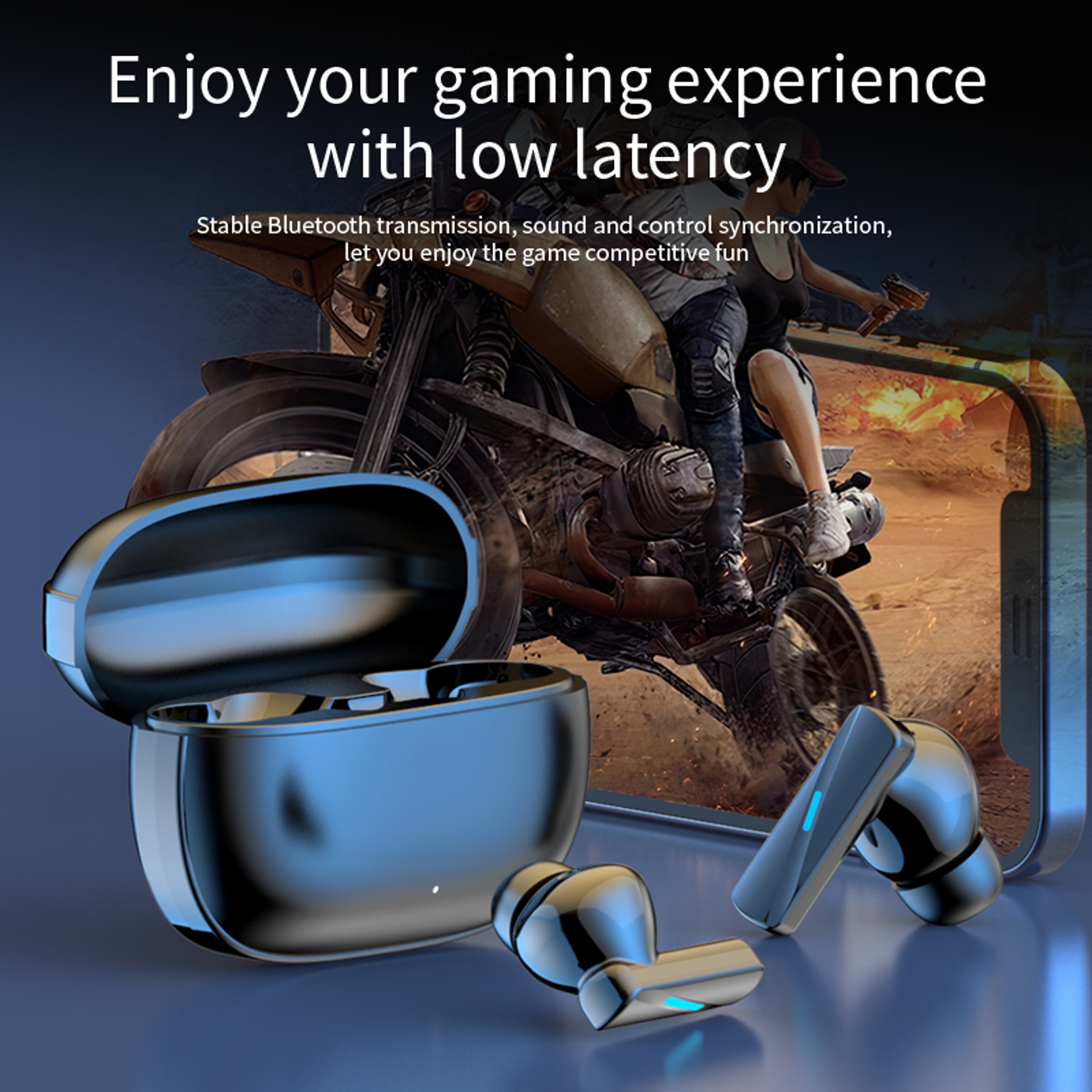Low Latency Gaming Bluetooth Earbuds Wireless In Ear Headset Single Ear Use Stable Connection 3