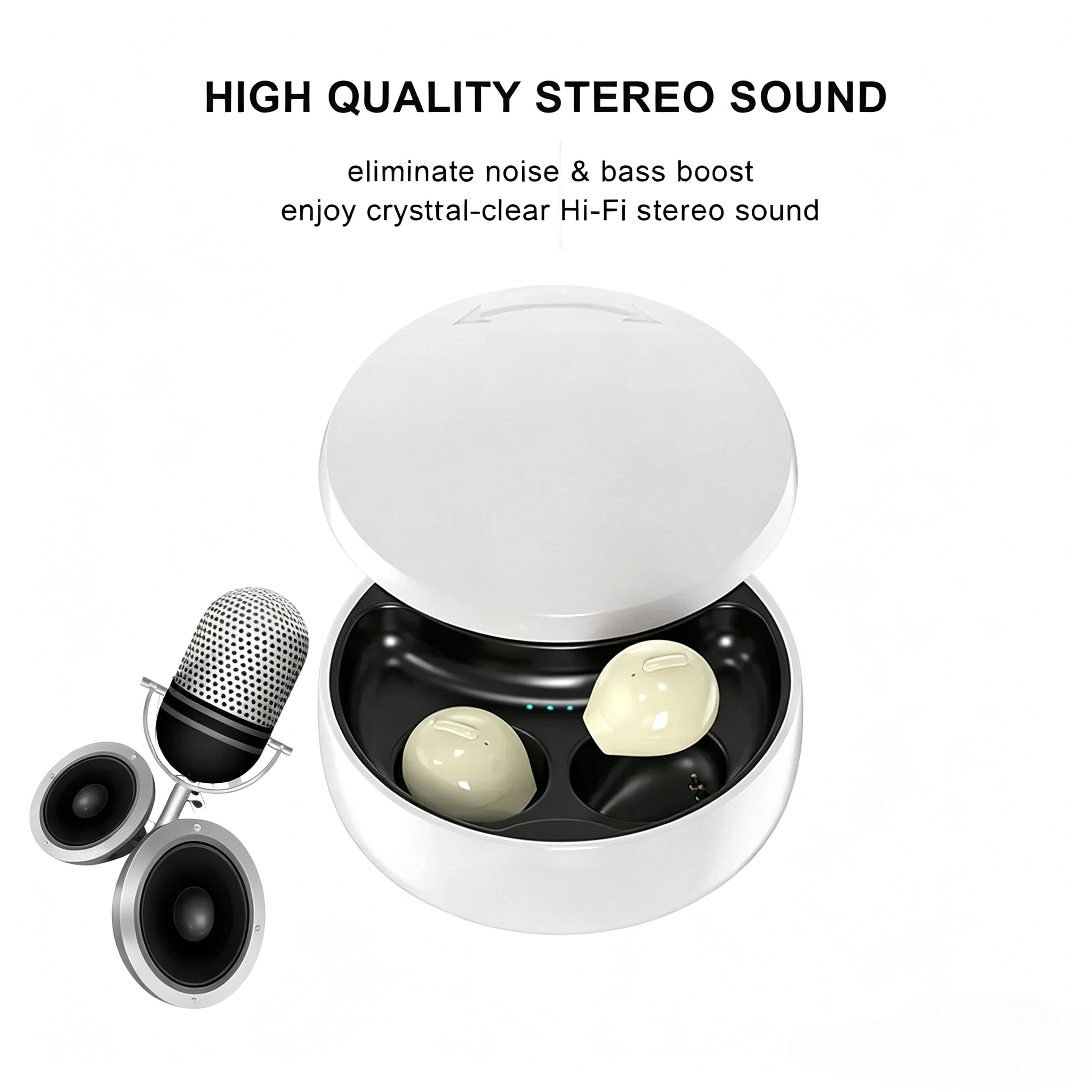 Mini Sleep Earbuds Bluetooth Wireless Invisible Earphones with Built In Mic – view 5