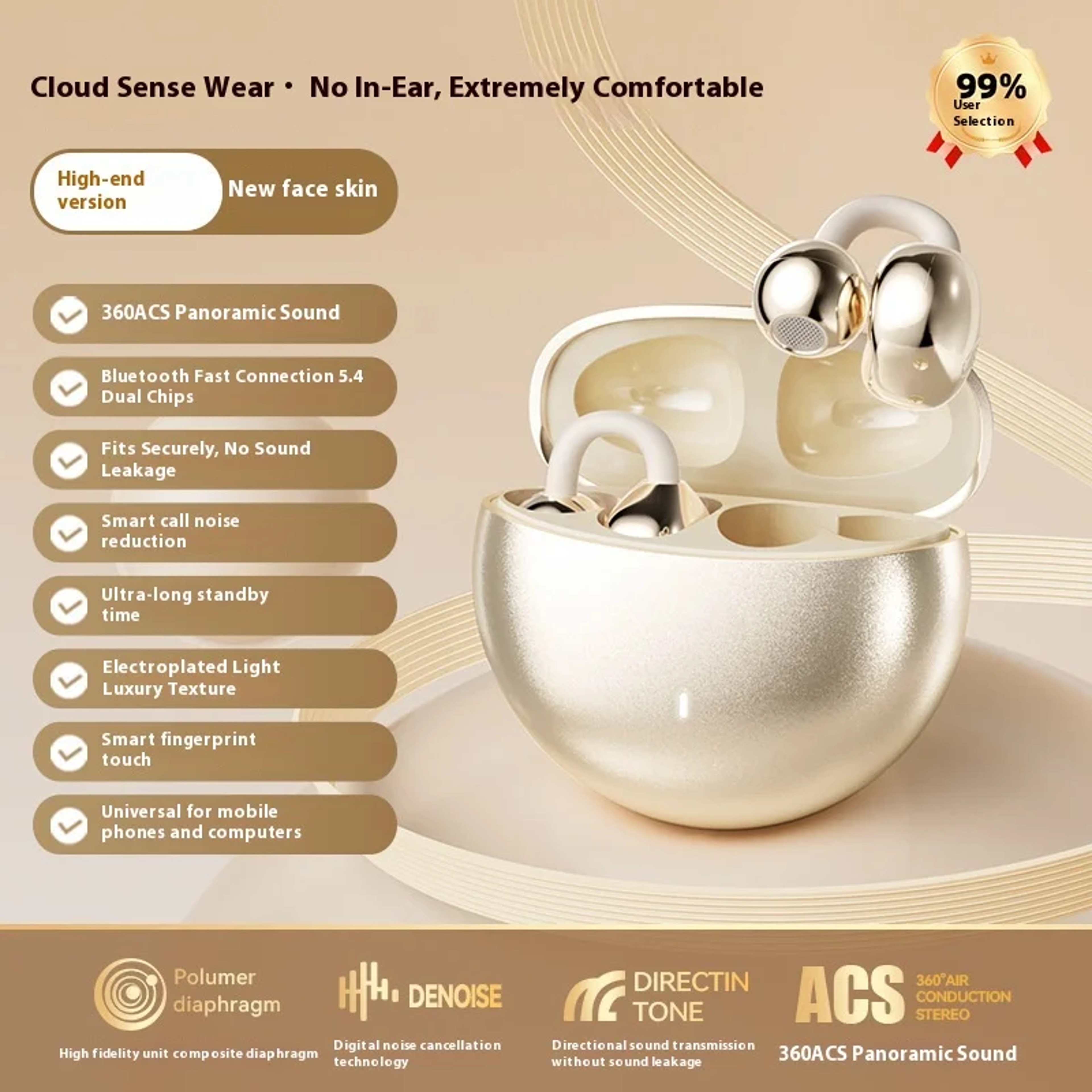 Berlin Wireless Bluetooth Earbuds With Mic And Waterproof Comfort Fit 4