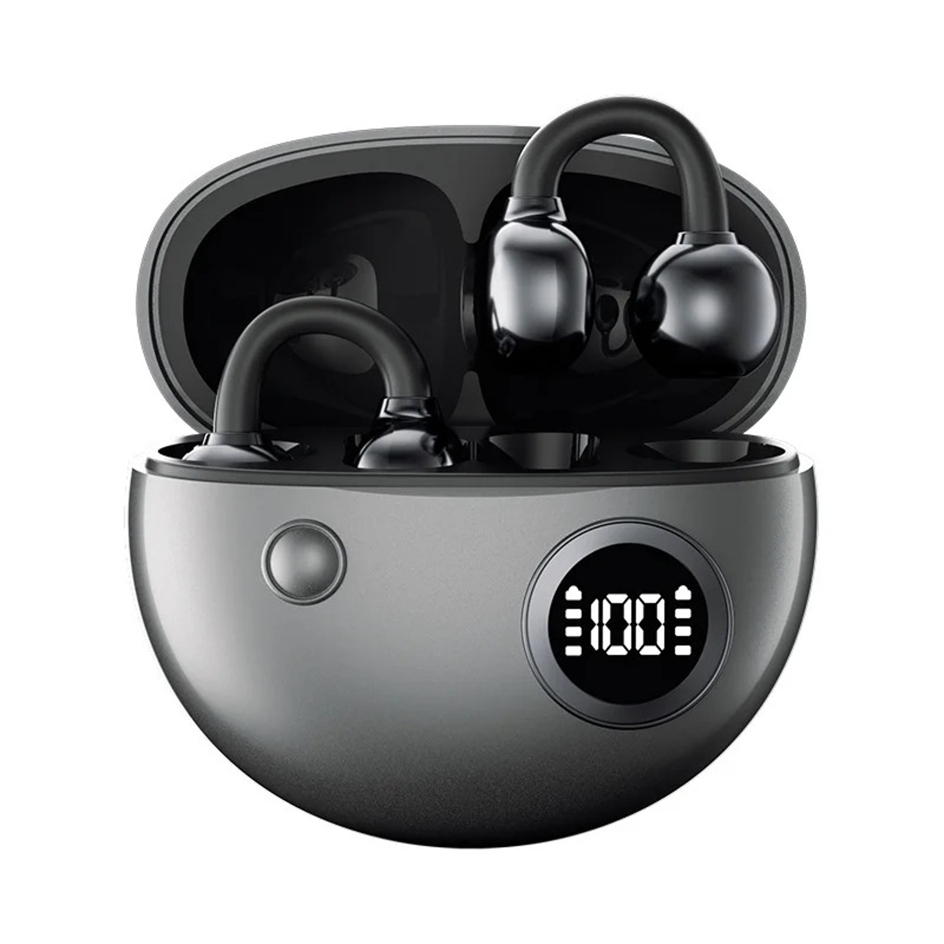 Clip On Wireless Bluetooth Earbuds with Hi Fi Sound and Digital Display – view 9