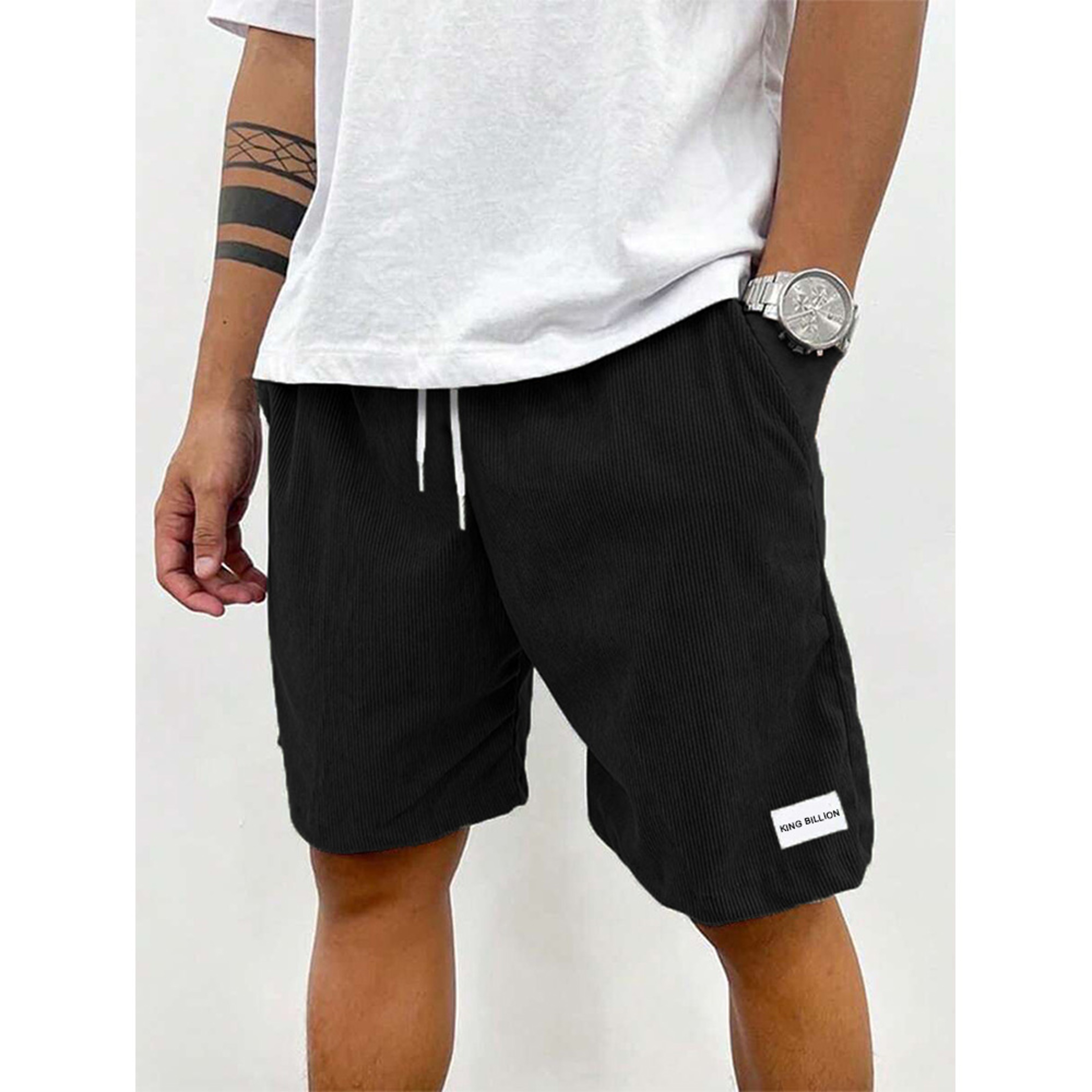 Mens Corduroy Casual Shorts Lightweight Summer Beach Sports Shorts 4