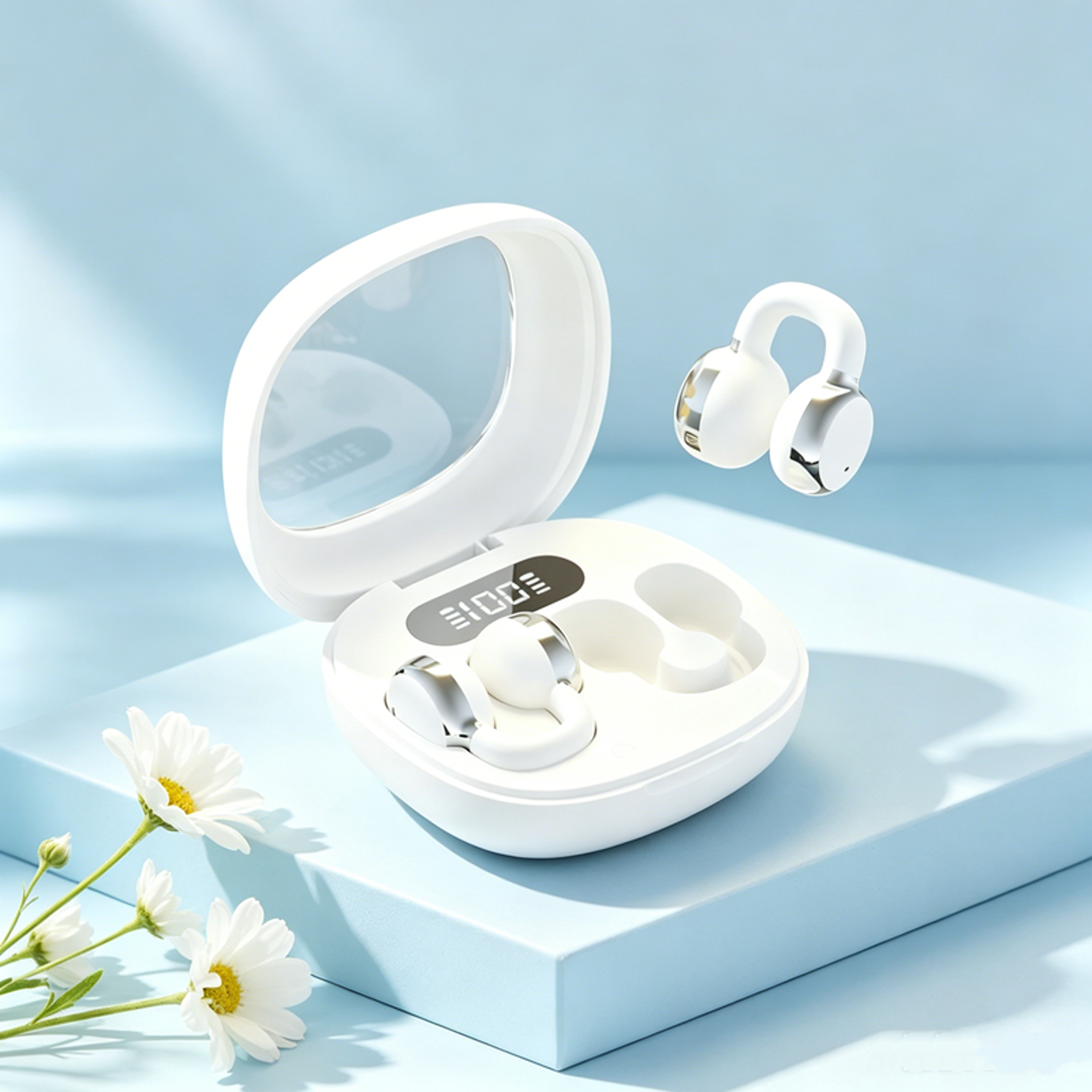 TWS Wireless Bluetooth Earbuds with Digital Display and Stereo Sound – view 1