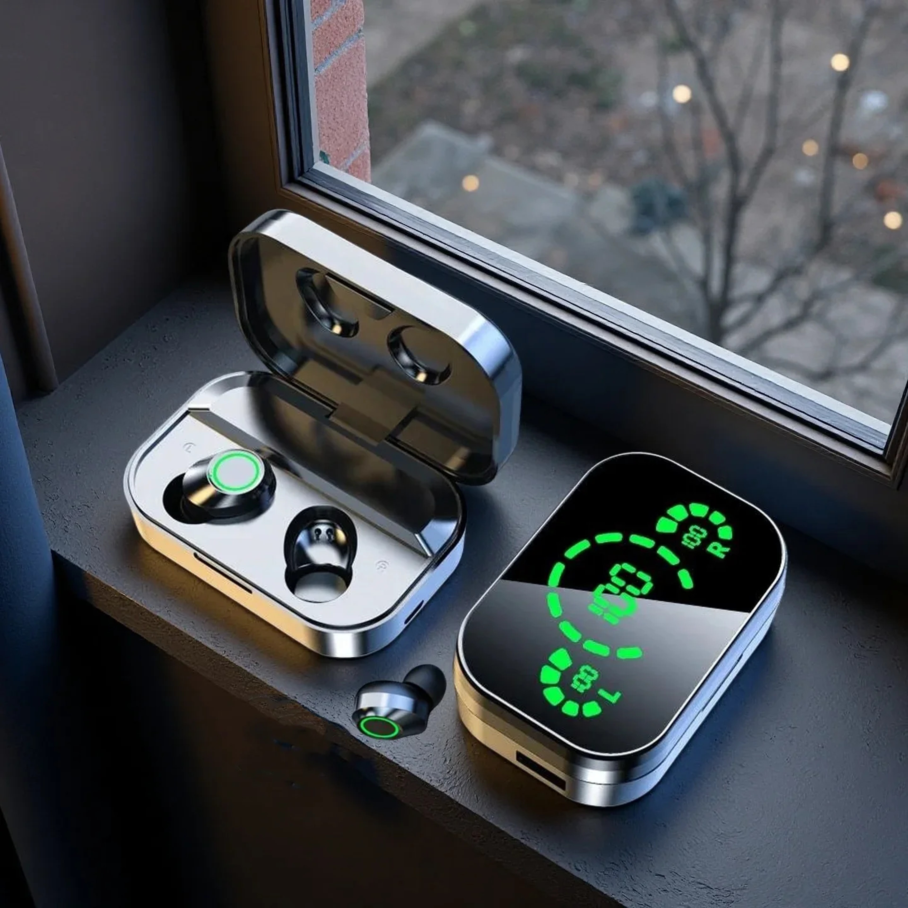 TWS Wireless Earbuds with Mic LED Charging Case Bluetooth Headphones – view 2