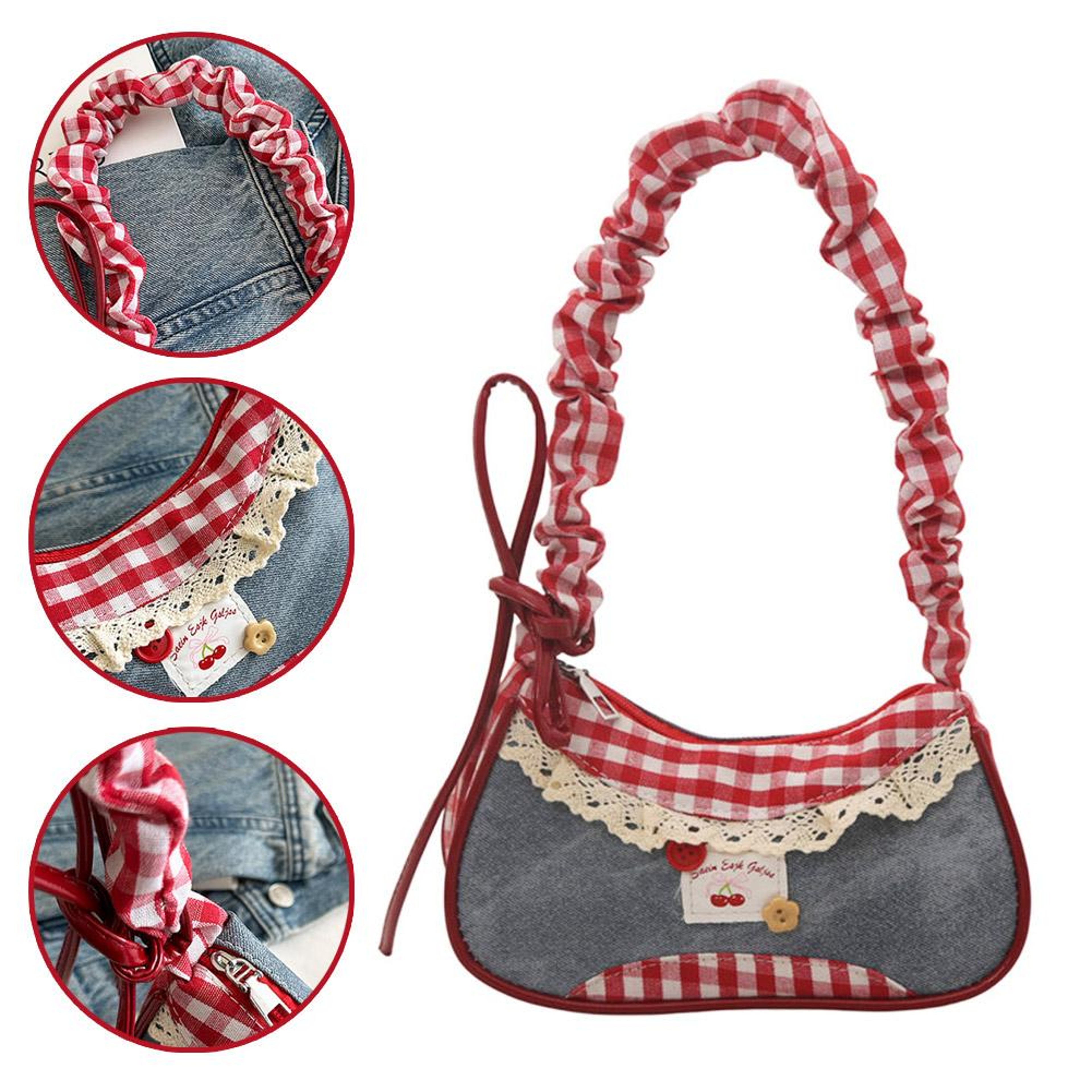 Chic Grid Mini Shoulder Bag for Women Adjustable Crossbody Handbag – view 5