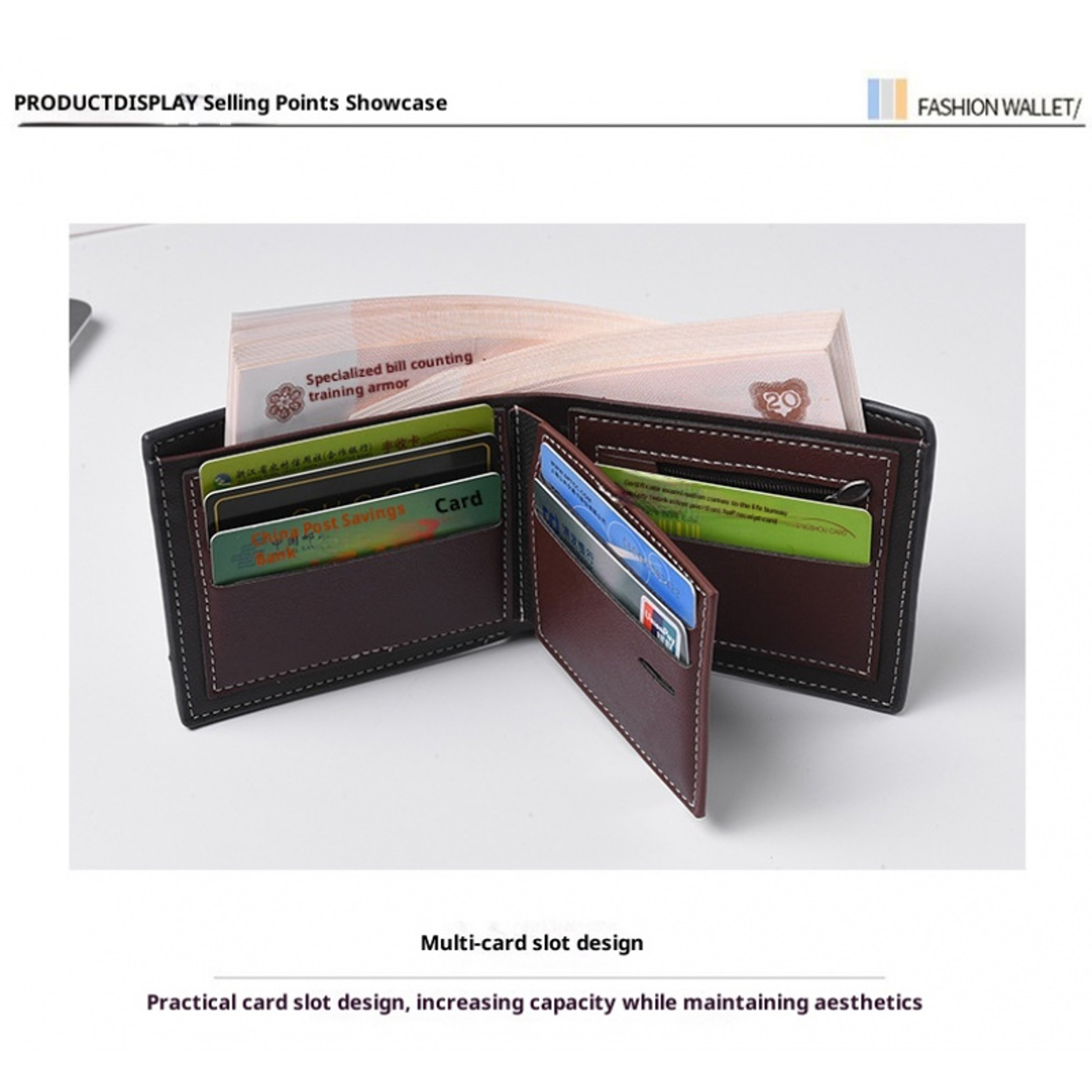 Hand Woven Slim Wallet For Men With Multi Card Slots And Coin Pocket 0