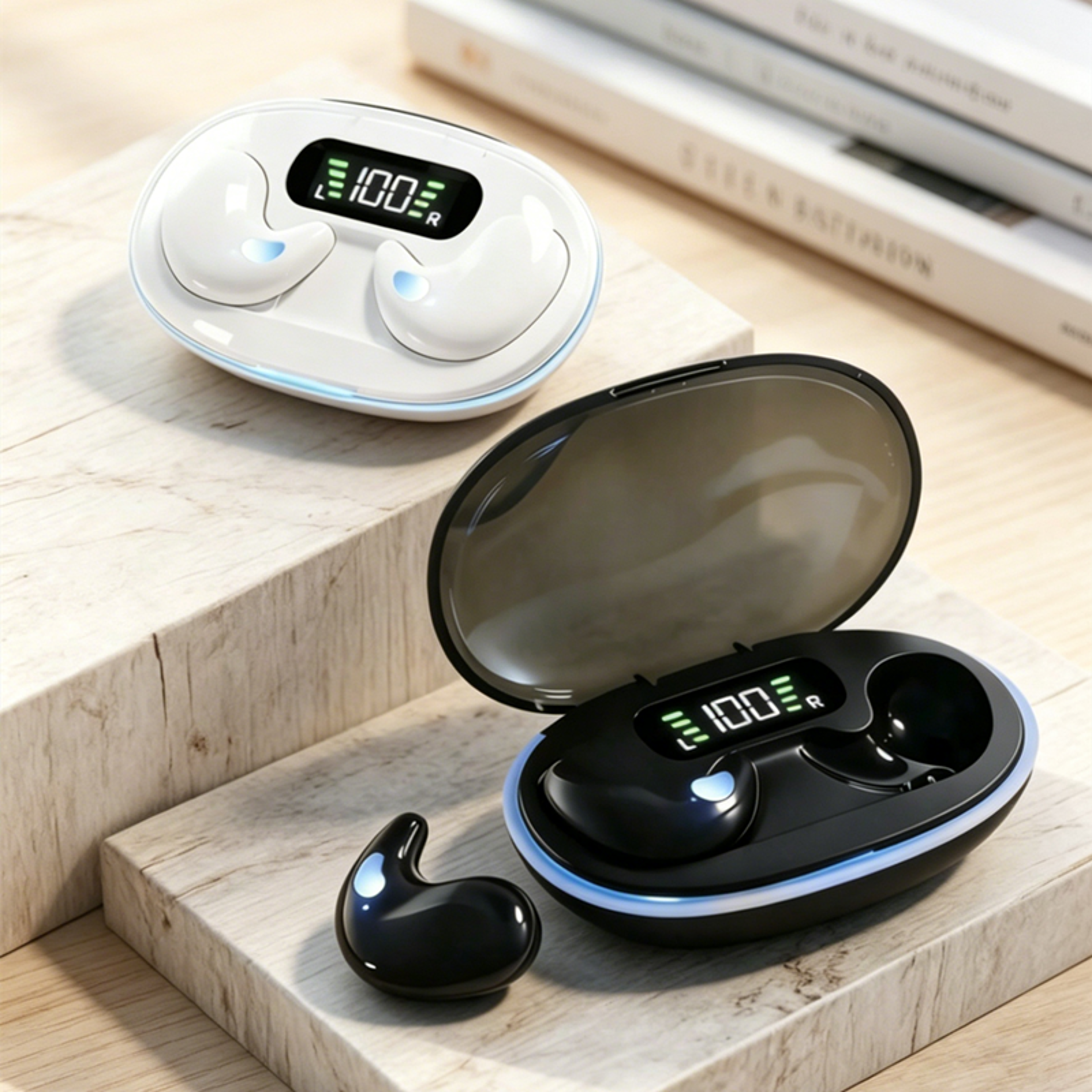Sleeping Earbuds Wireless Mini Bluetooth Headphones with Mic for Work and Calls – view 1