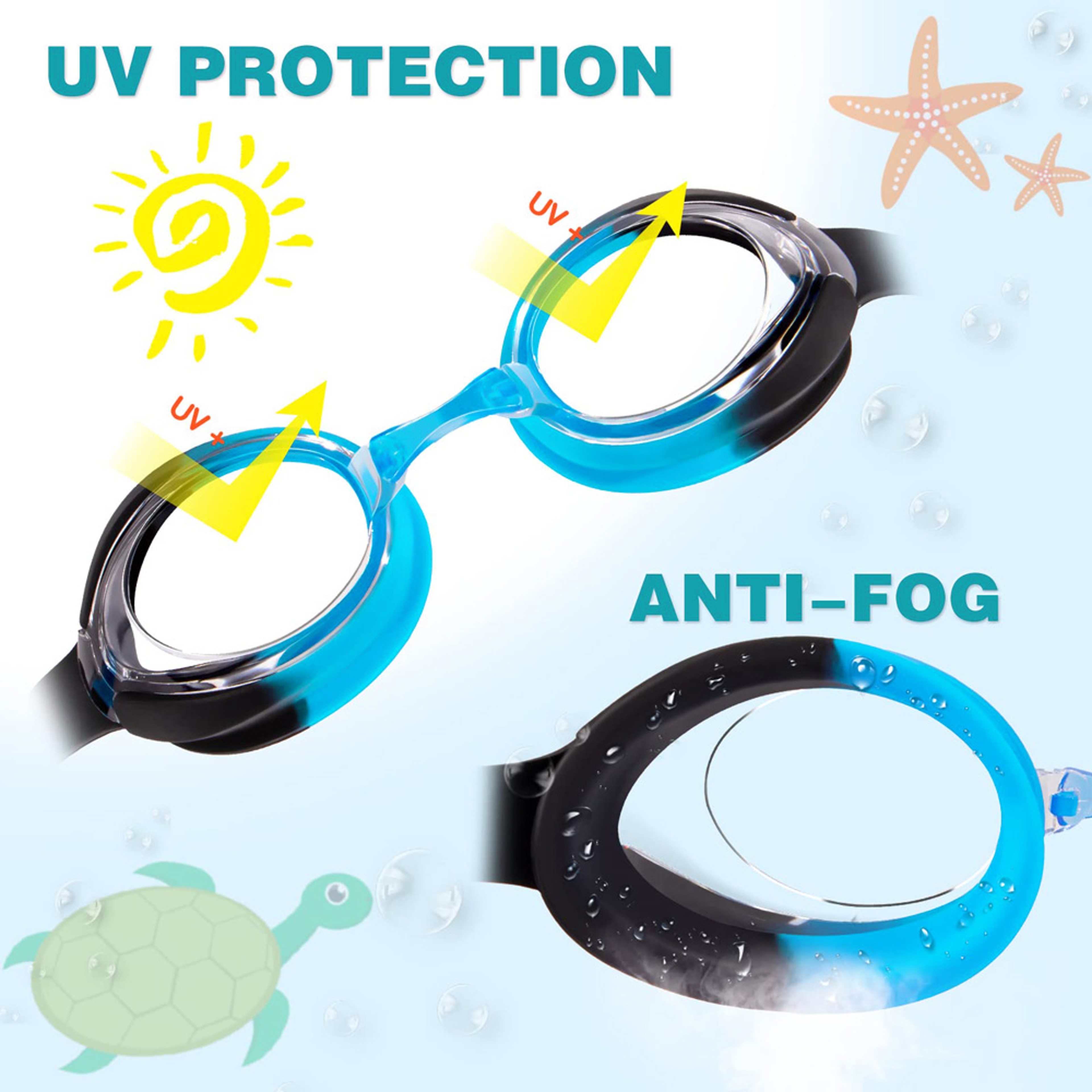 Kids Swimming Goggles Anti Fog Leak Proof Swim Eyewear – view 2