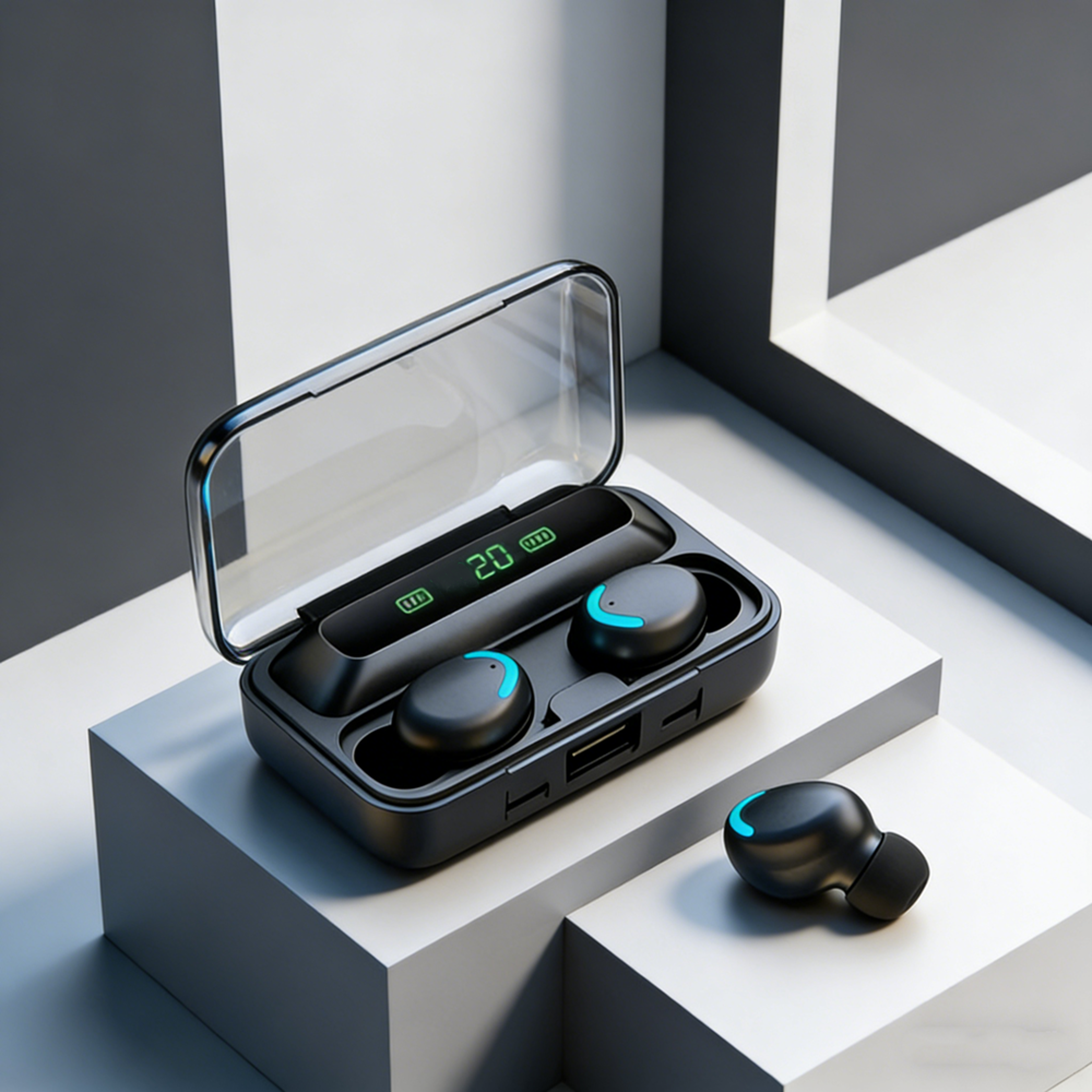 Wireless Earbuds Bluetooth Headphones with High Bass Touch Control for Sports – view 1
