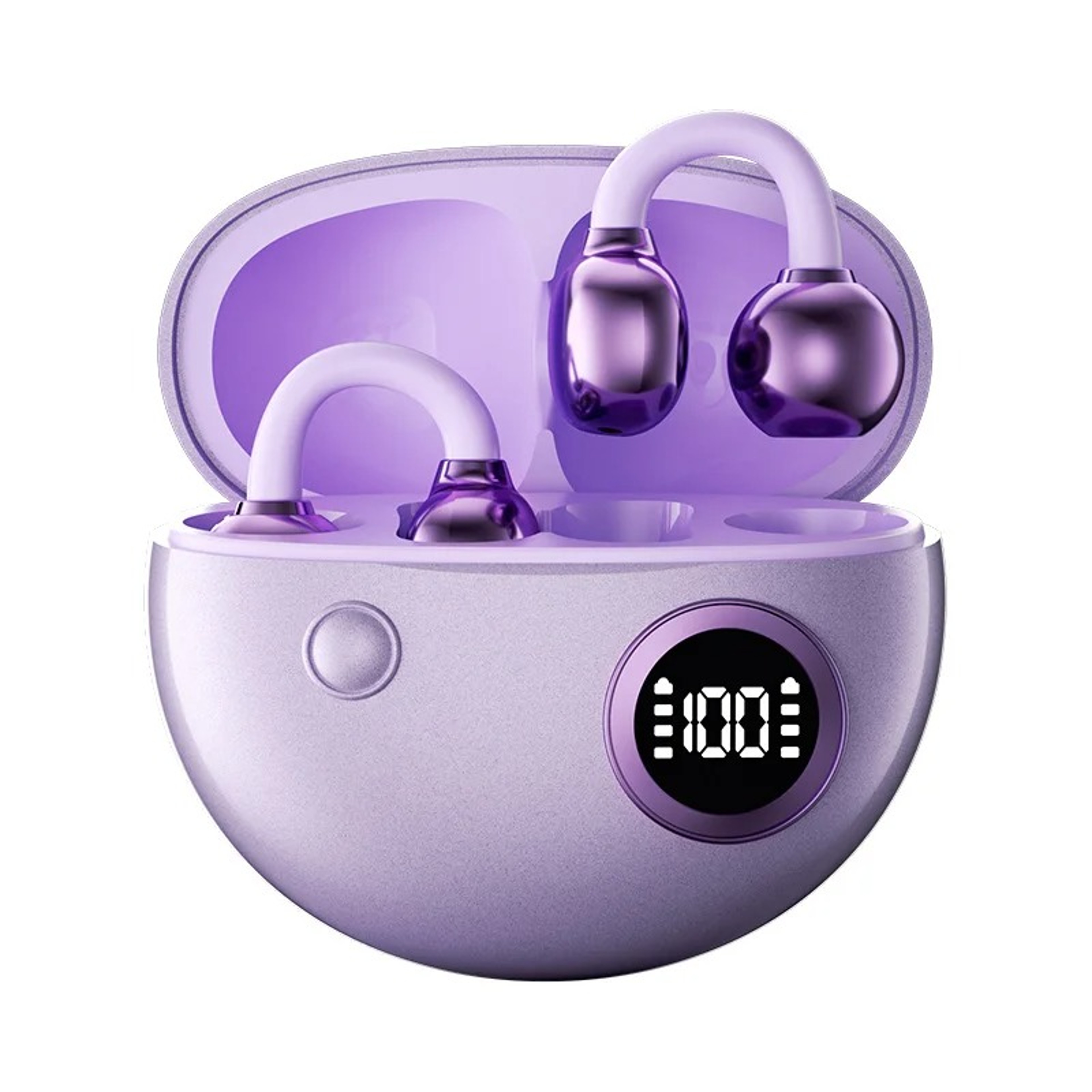 Clip On Wireless Bluetooth Earbuds with Digital Display and Secure Fit – view 9