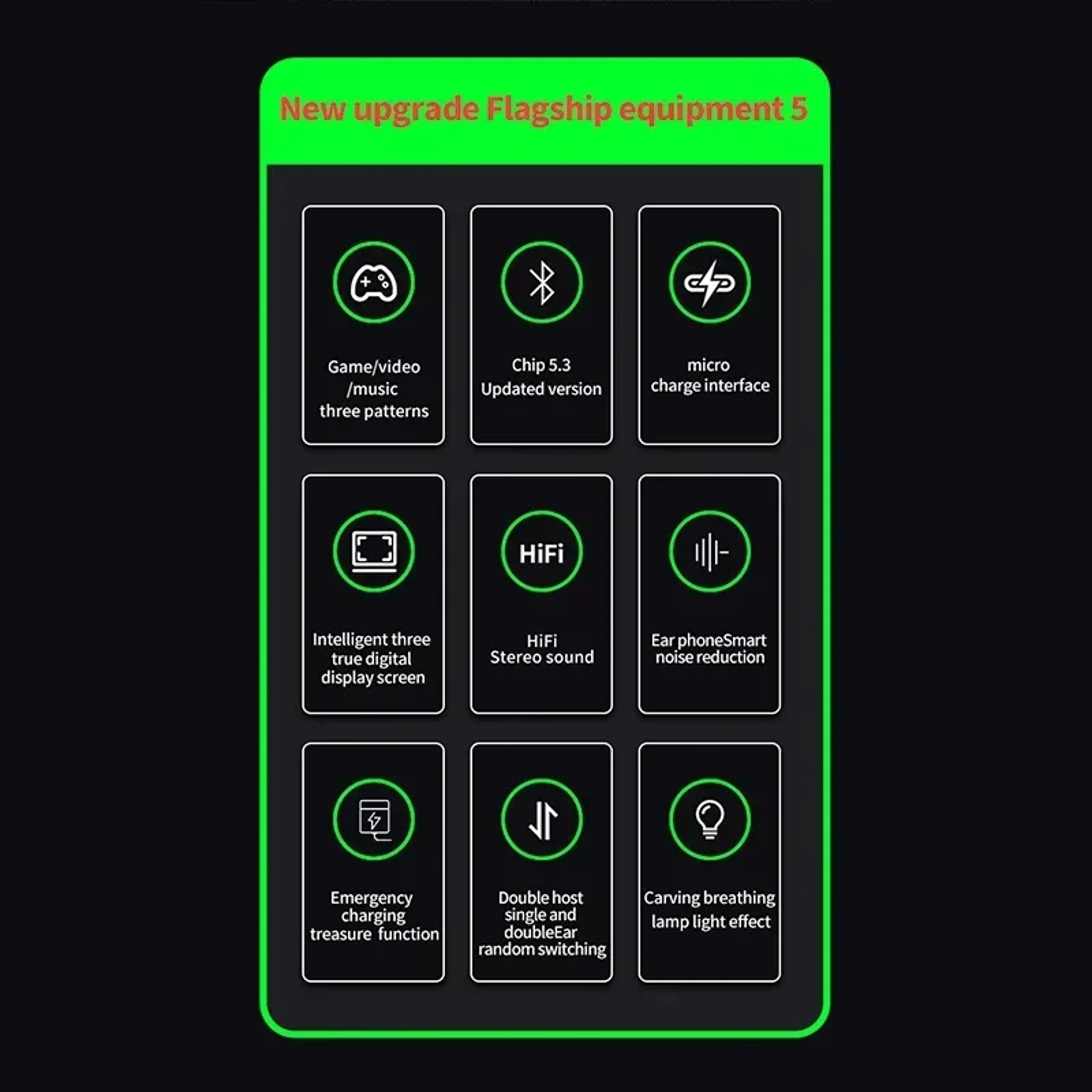 Wireless buds with Mic and LED Charging Case – view 5