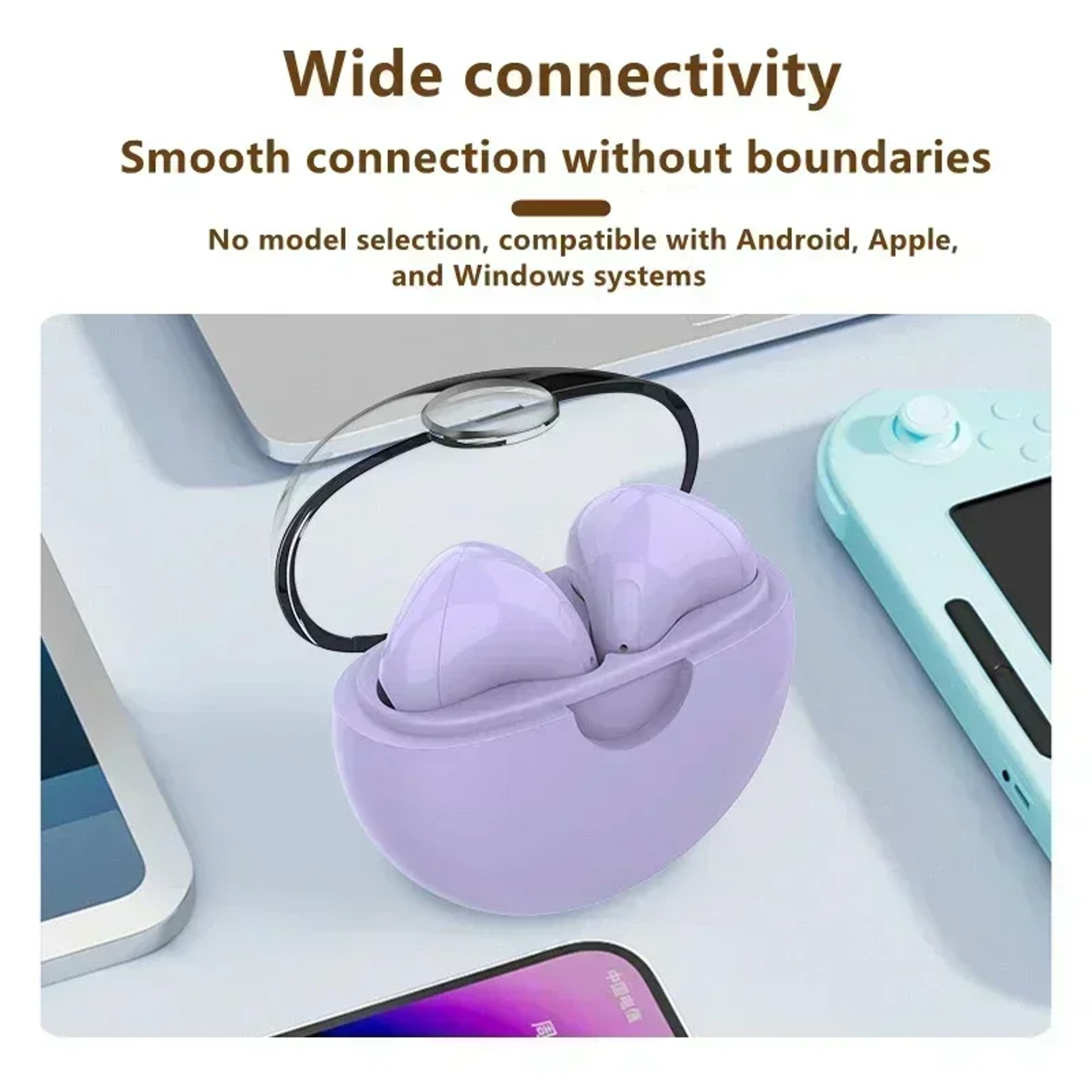 Wireless Bluetooth Earbuds with Deep Bass Sound Waterproof Touch Control and Built In Microphone – view 3