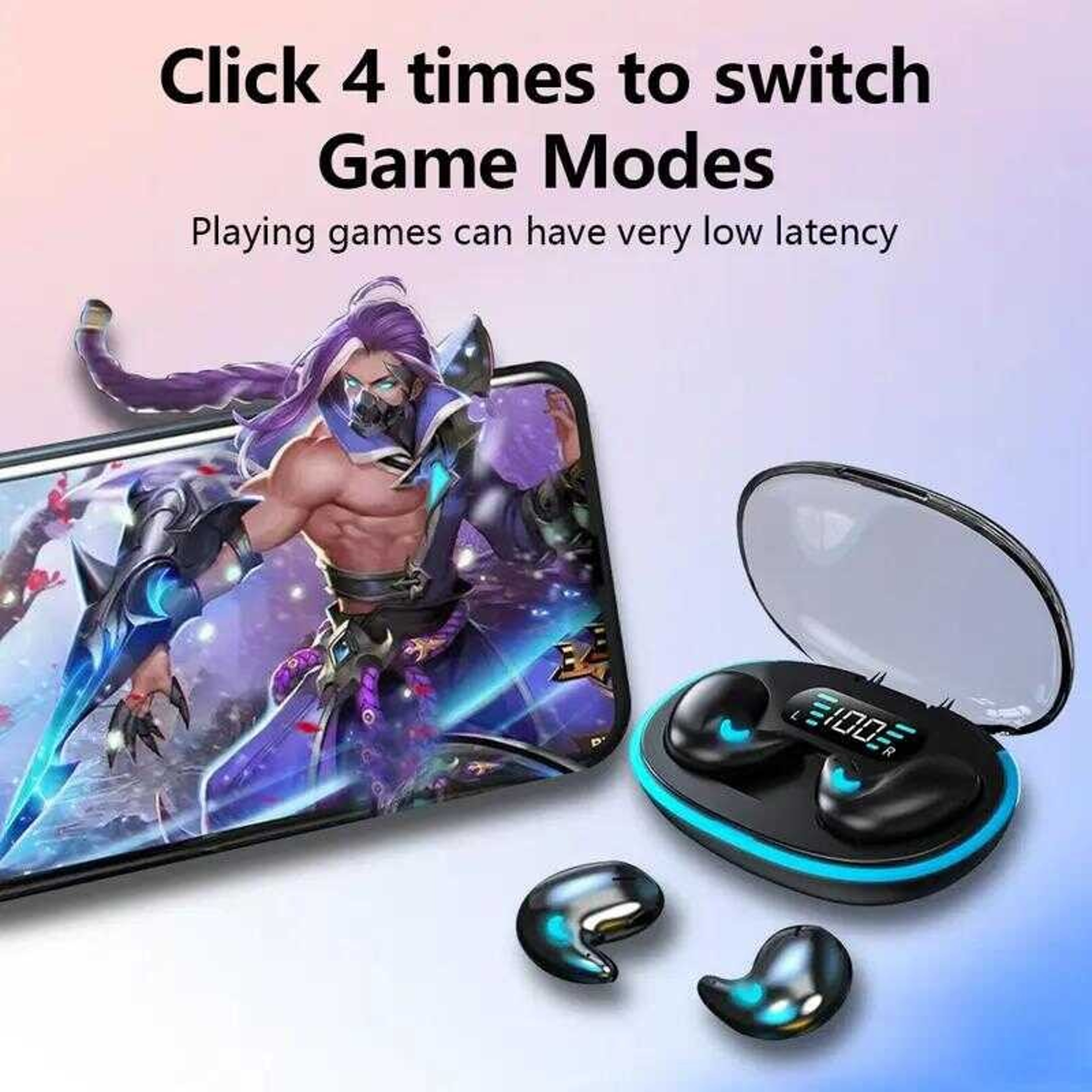 TWS Wireless Bluetooth Earbuds Waterproof Stereo Headphones with Mini Earpiece – view 4