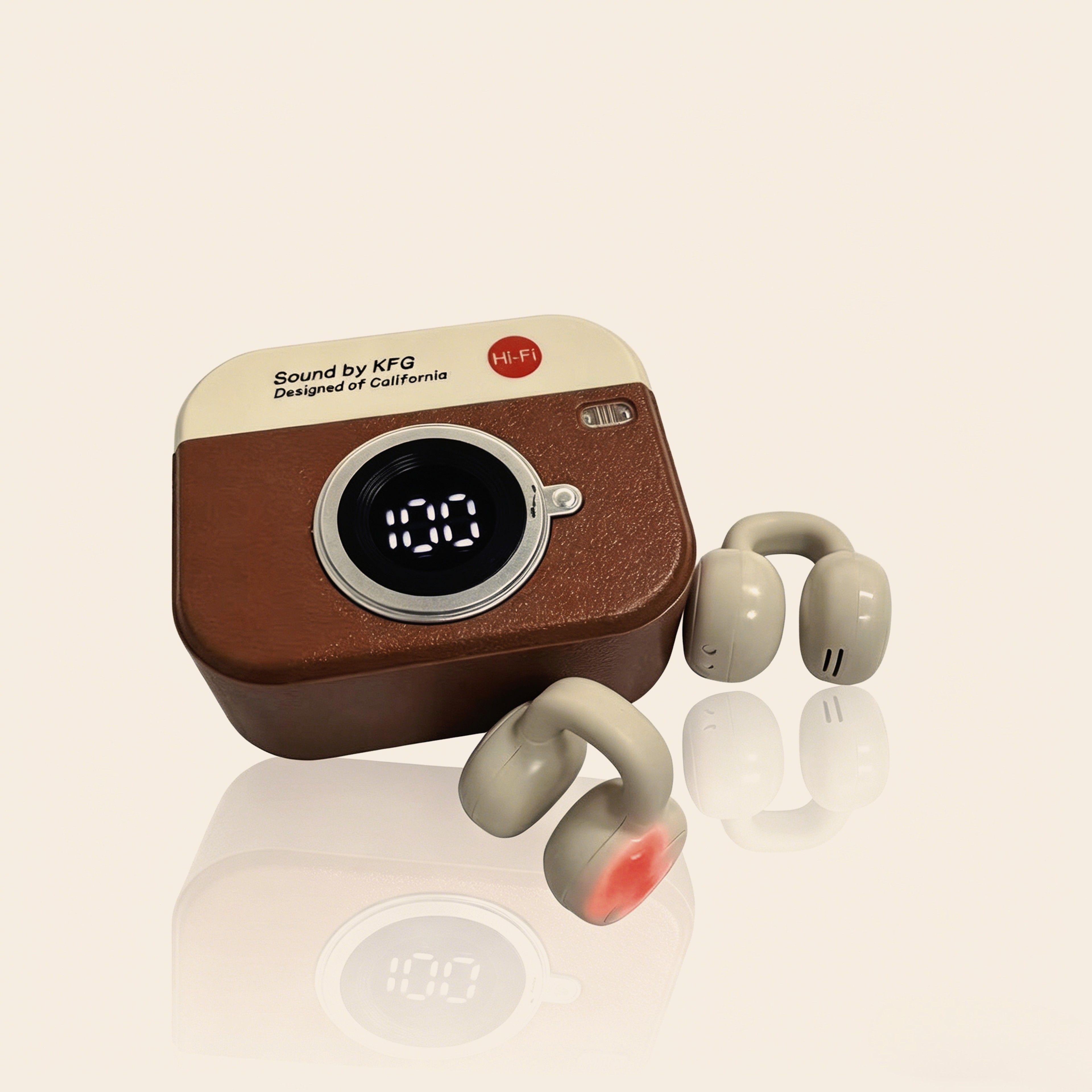 Wireless Ear Clip Bluetooth Cartoon Headphones OWS Open Ear Stereo Earbuds with Display for Smartphones – view 1