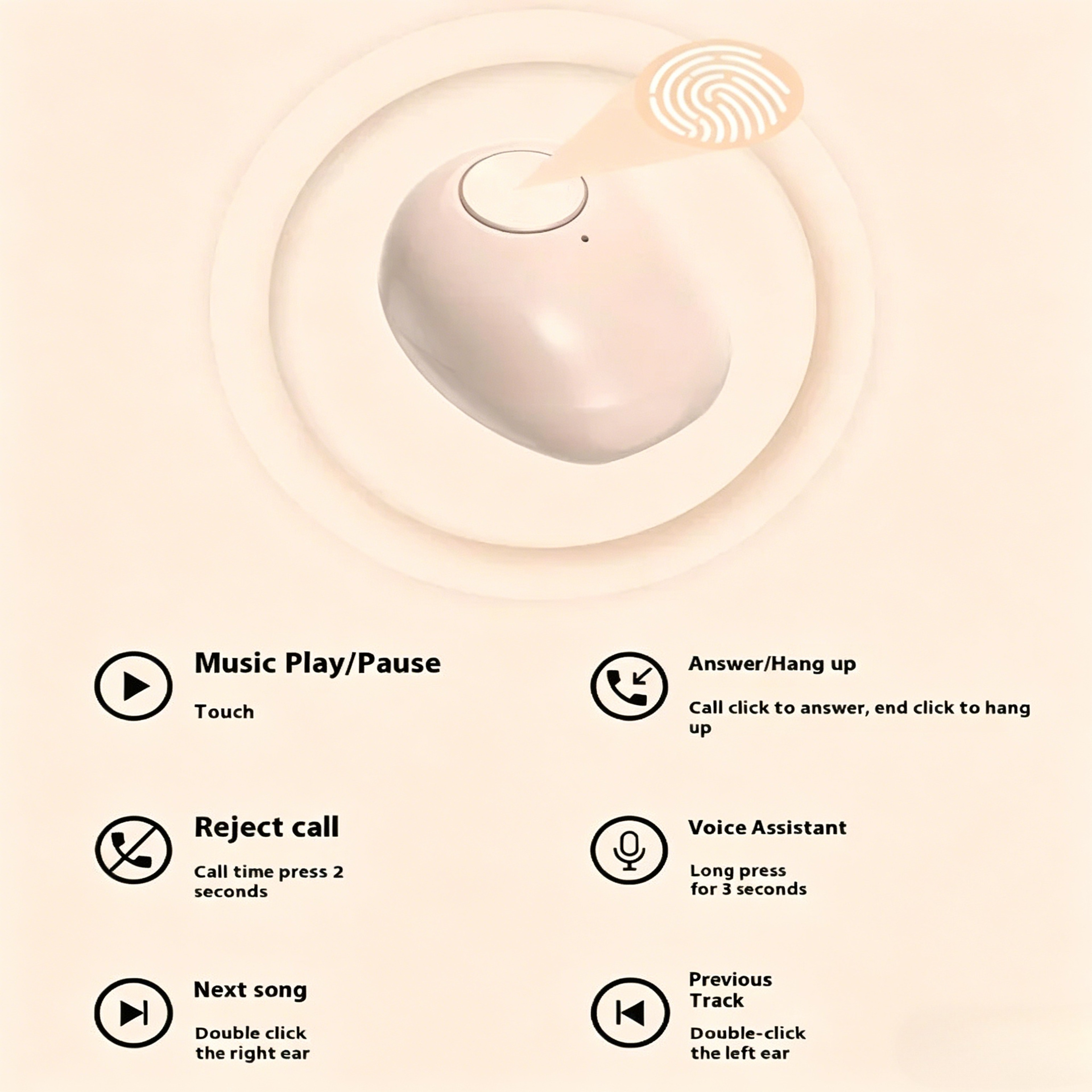 Mini Invisible Sleep Bluetooth Earbuds Lightweight Wireless Headphones for Comfortable Night Listening – view 3