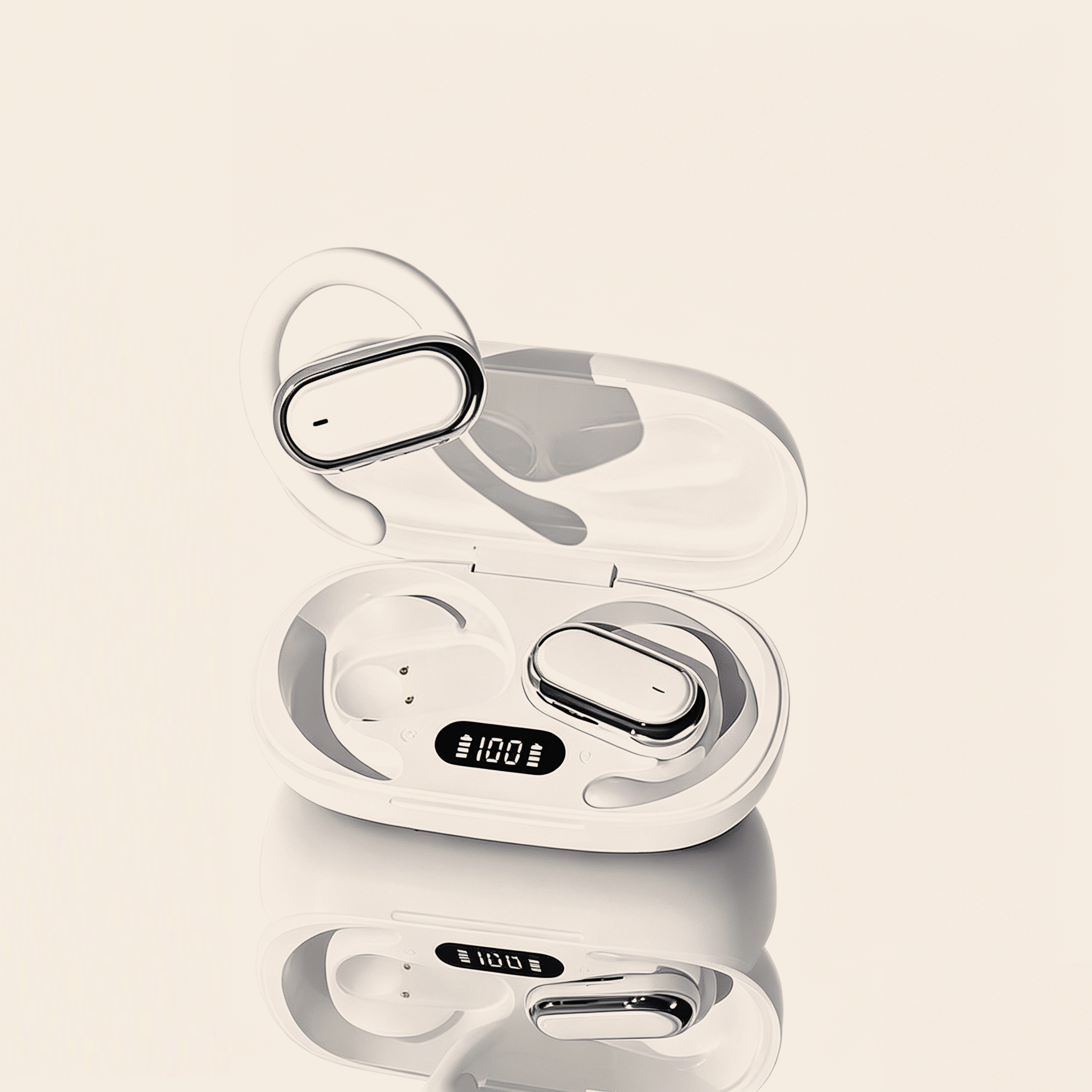 Wireless Bluetooth Earphones With Digital Display Bone Conduction Sports Headphones For Comfortable 0