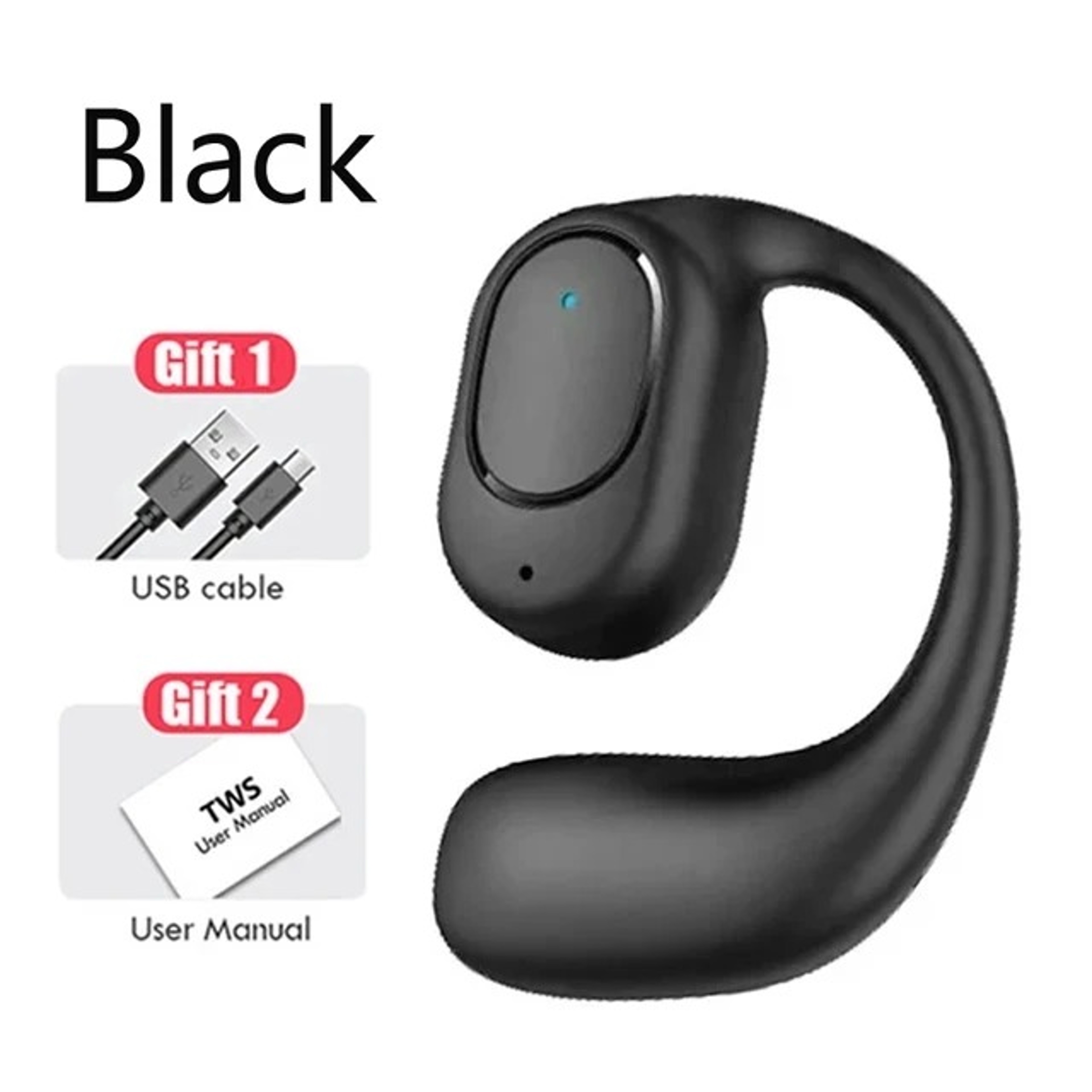 Wireless Bluetooth Earphones With Digital Display Bone Conduction Sports Headphones For Comfortable 6