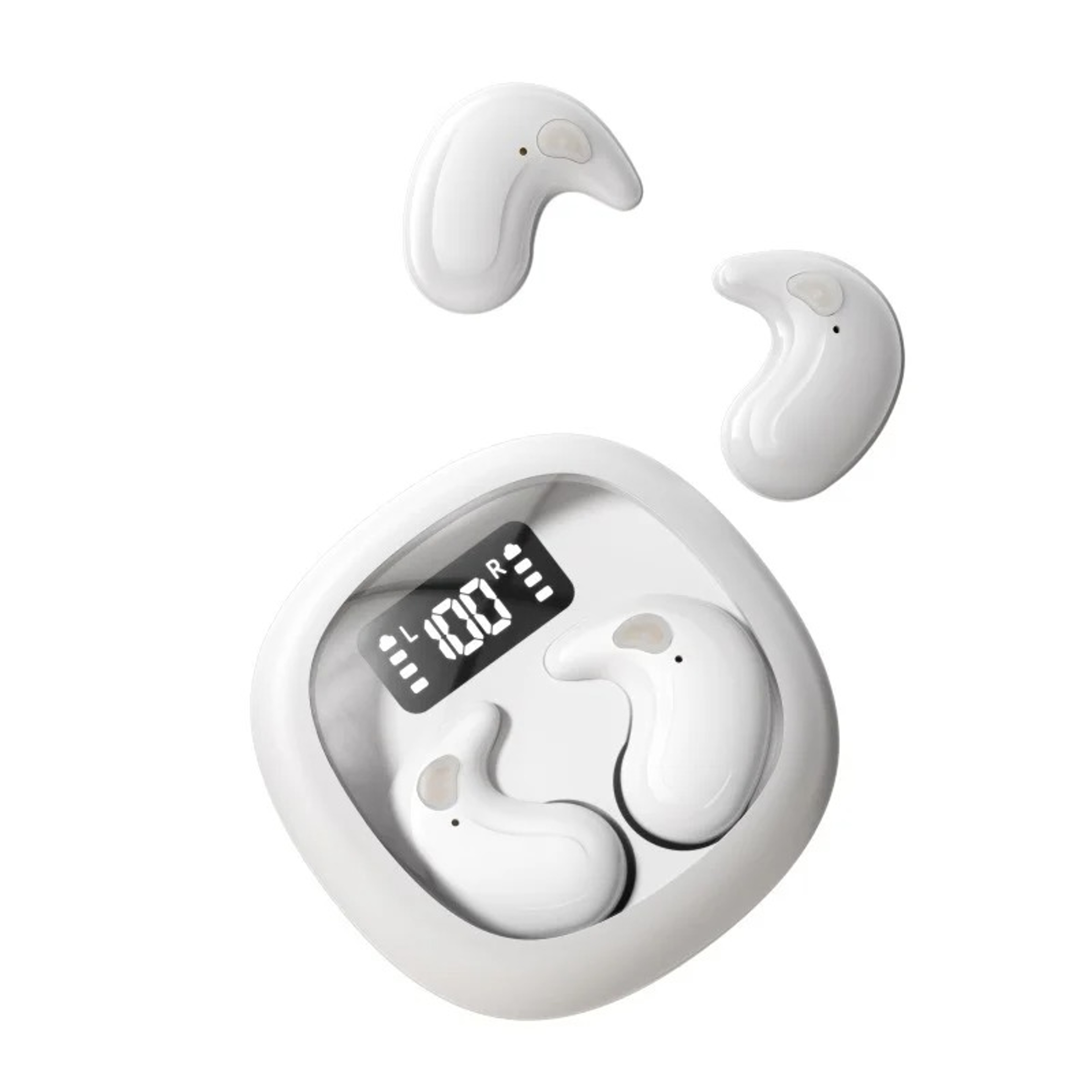 Sleep Friendly Wireless Bluetooth Earbuds with Mini Display Long Battery Life – view 9
