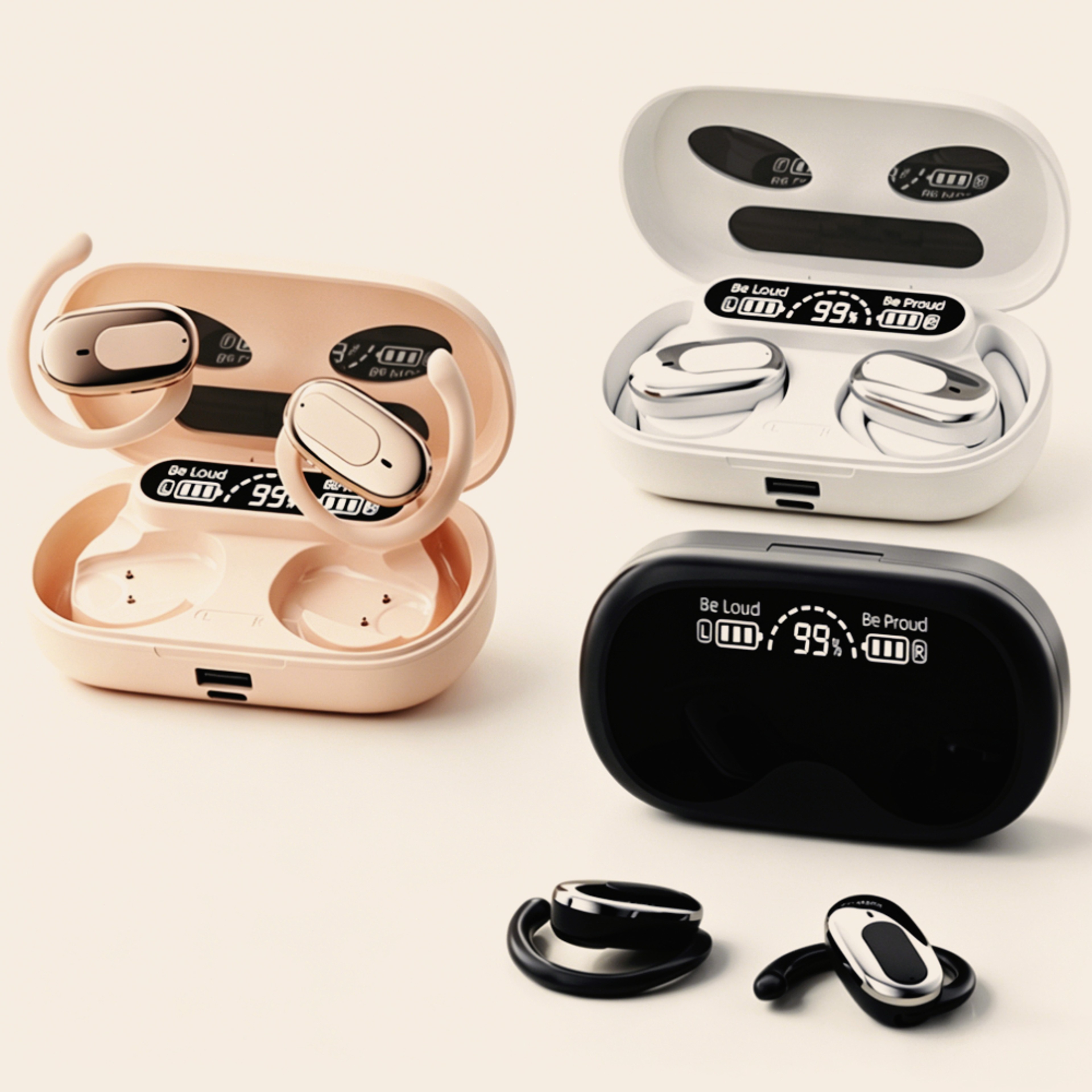Wireless Bluetooth Earbuds with Long Range Connection Low Power Noise Free Audio Headphones – view 1