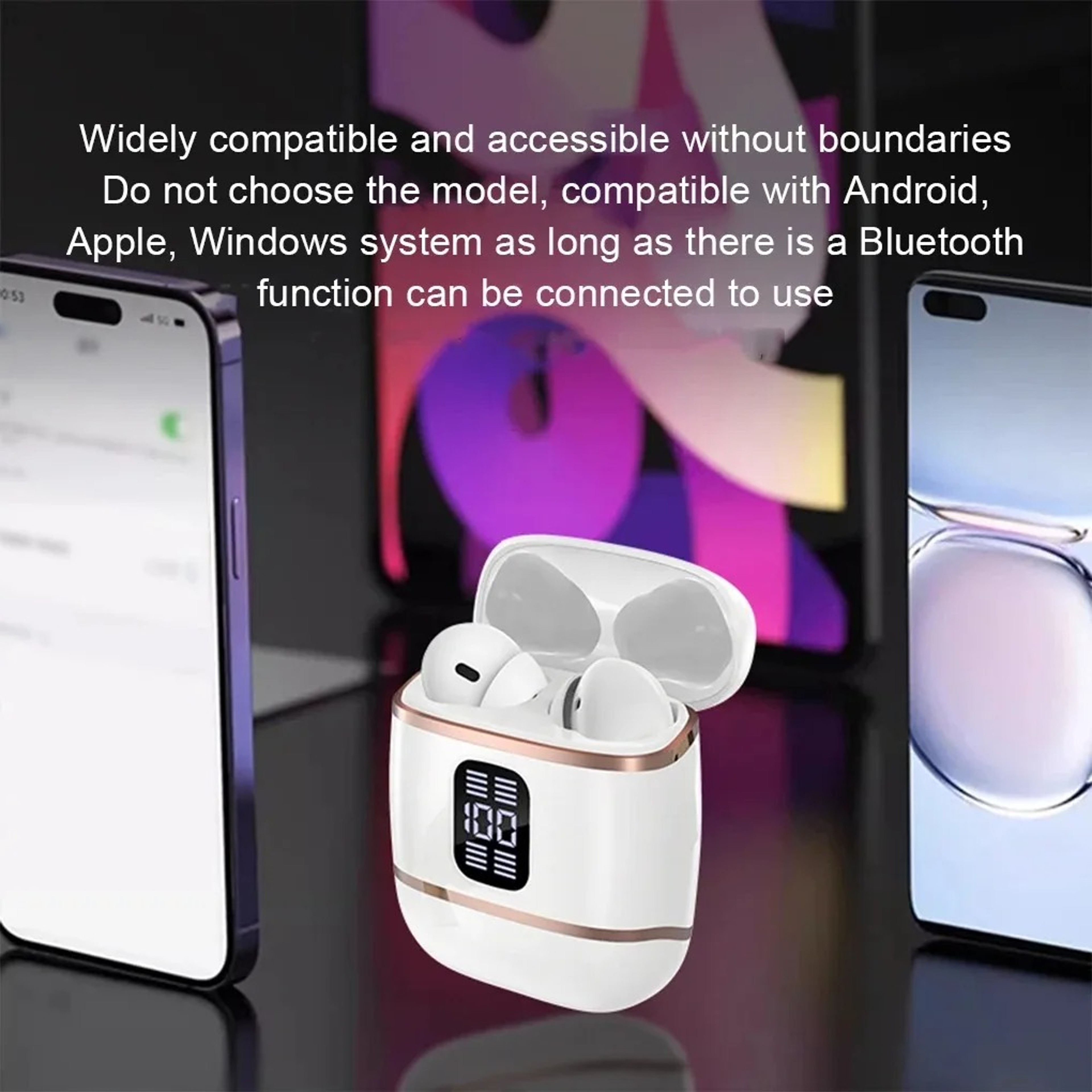 TWS Wireless Bluetooth Earbuds with HiFi Stereo Sound and LED Charging Display – view 4