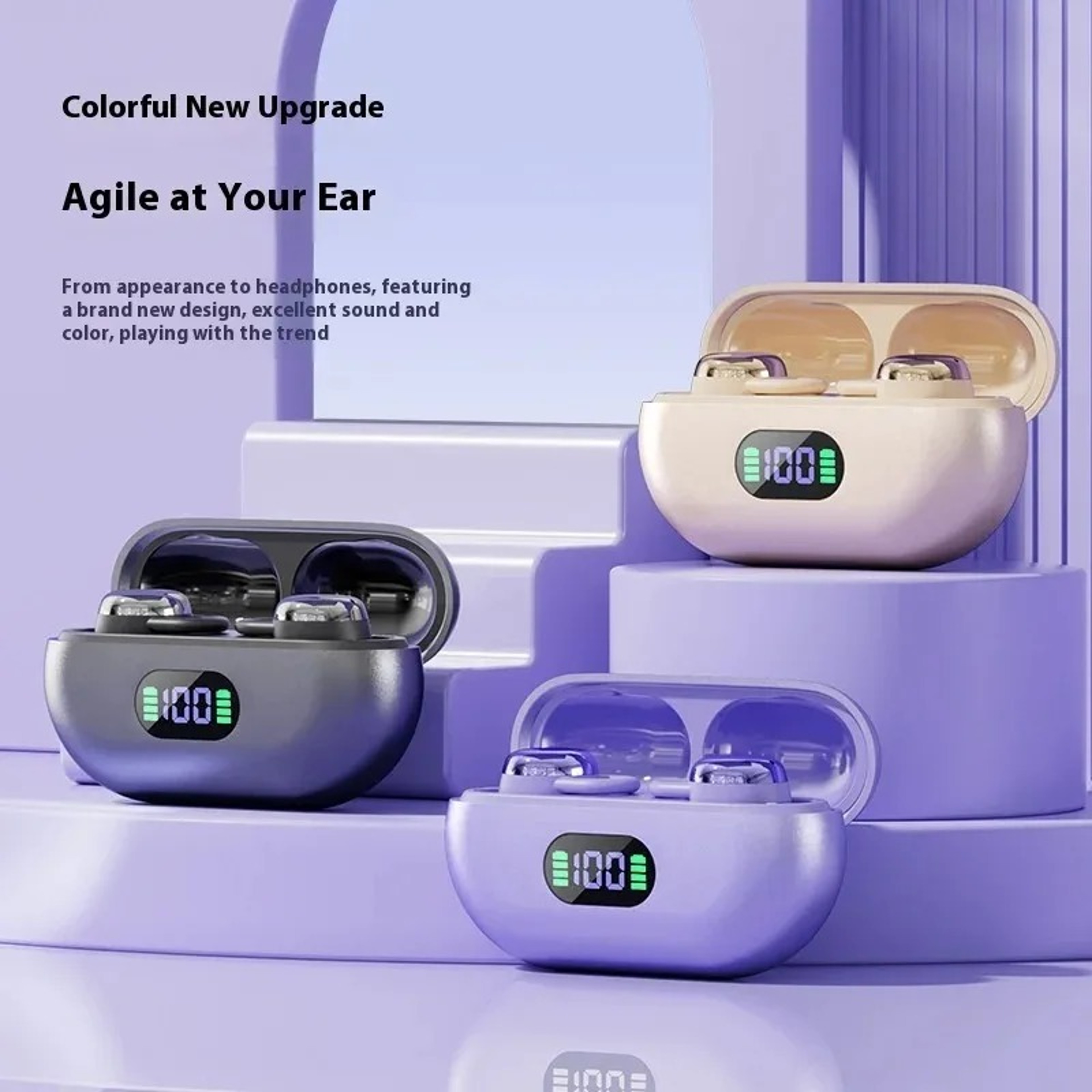 Sleep Ear Clip Bluetooth Wireless Earbuds with ENC Noise Cancelling Stereo Sound – view 6