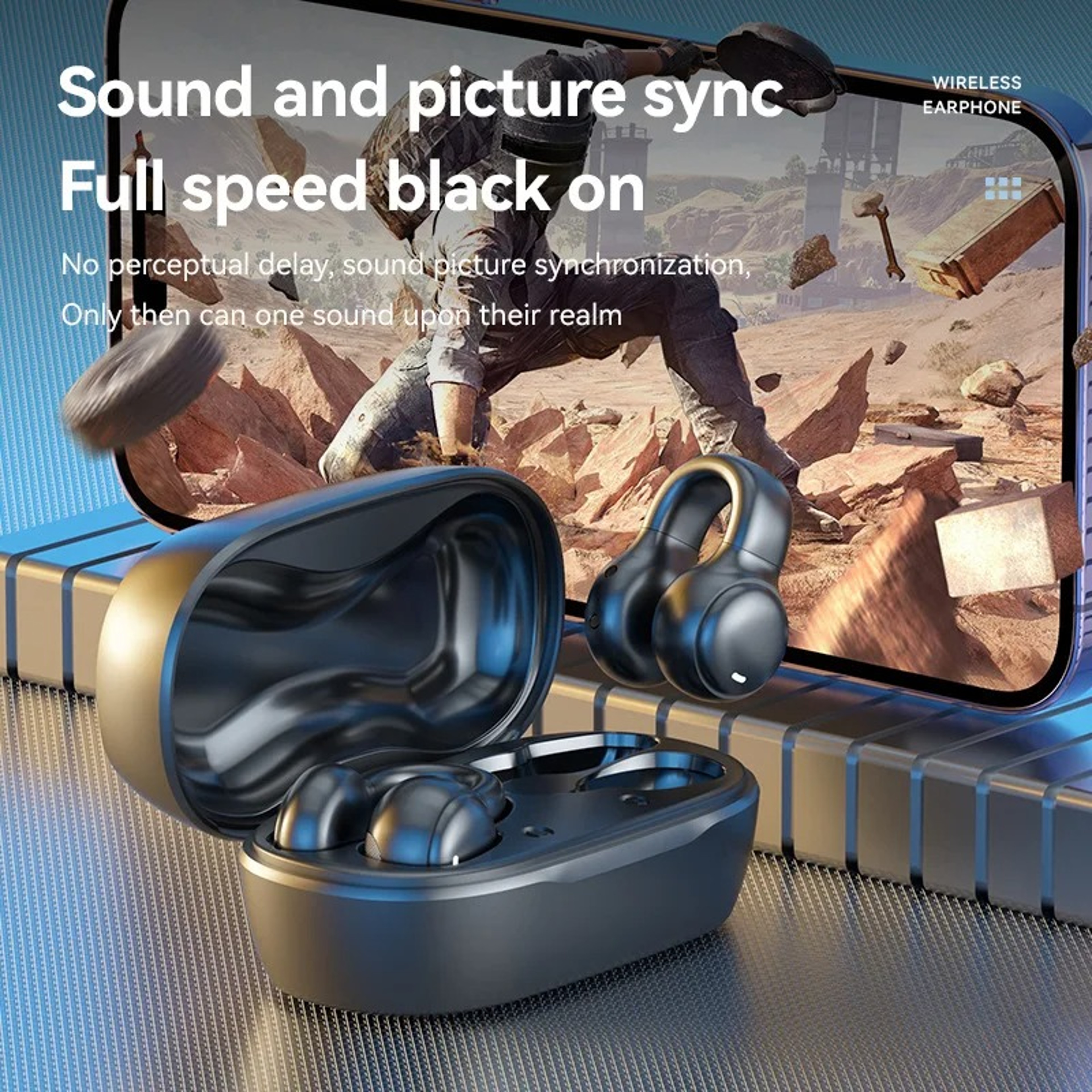 Bluetooth Wireless Conduction Earphones Sport Headphones with Noise Cancelling Mic – view 4