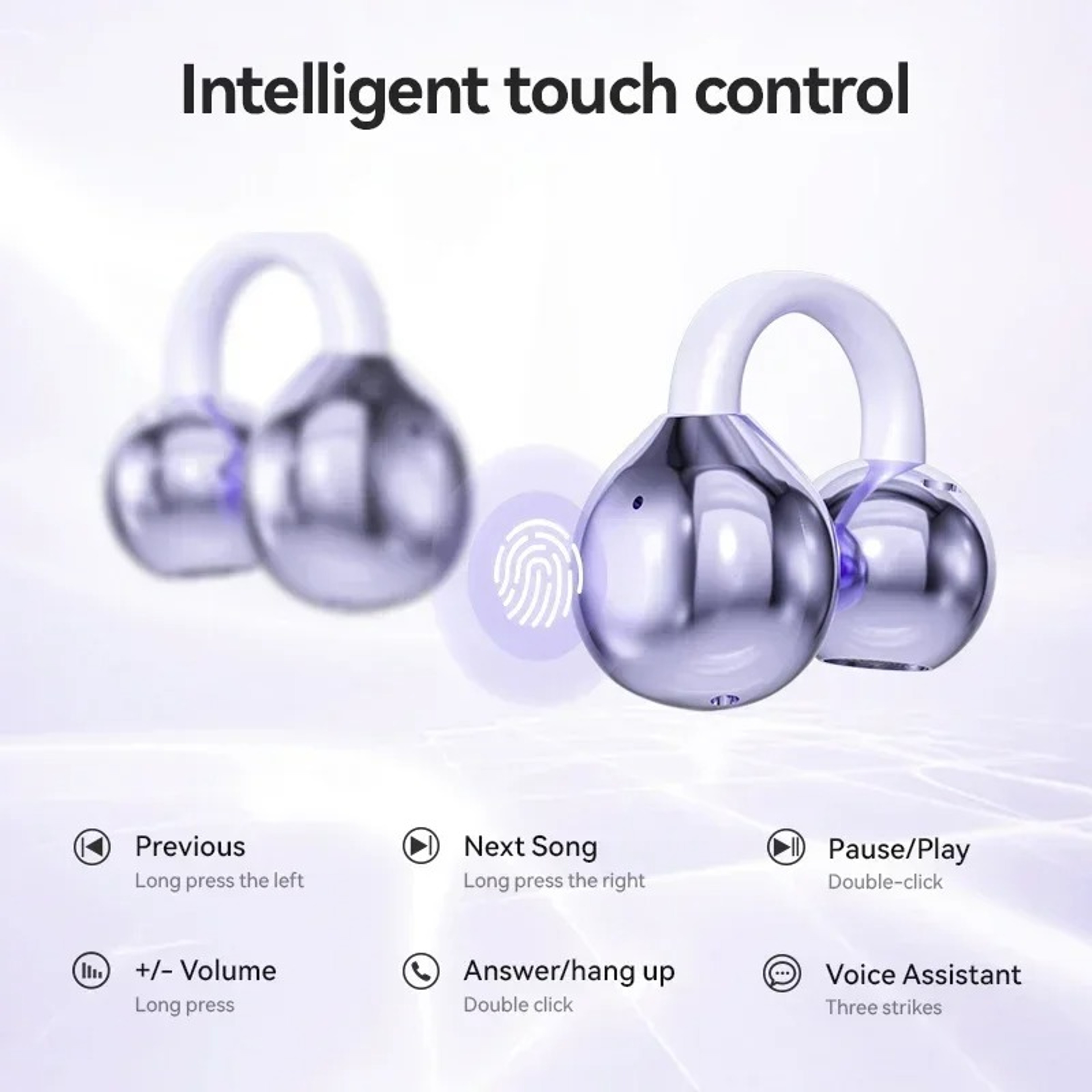 Bone Conduction Bluetooth Sport Earbuds Wireless Ear Clip Headphones With Waterproof Design And Dig 1