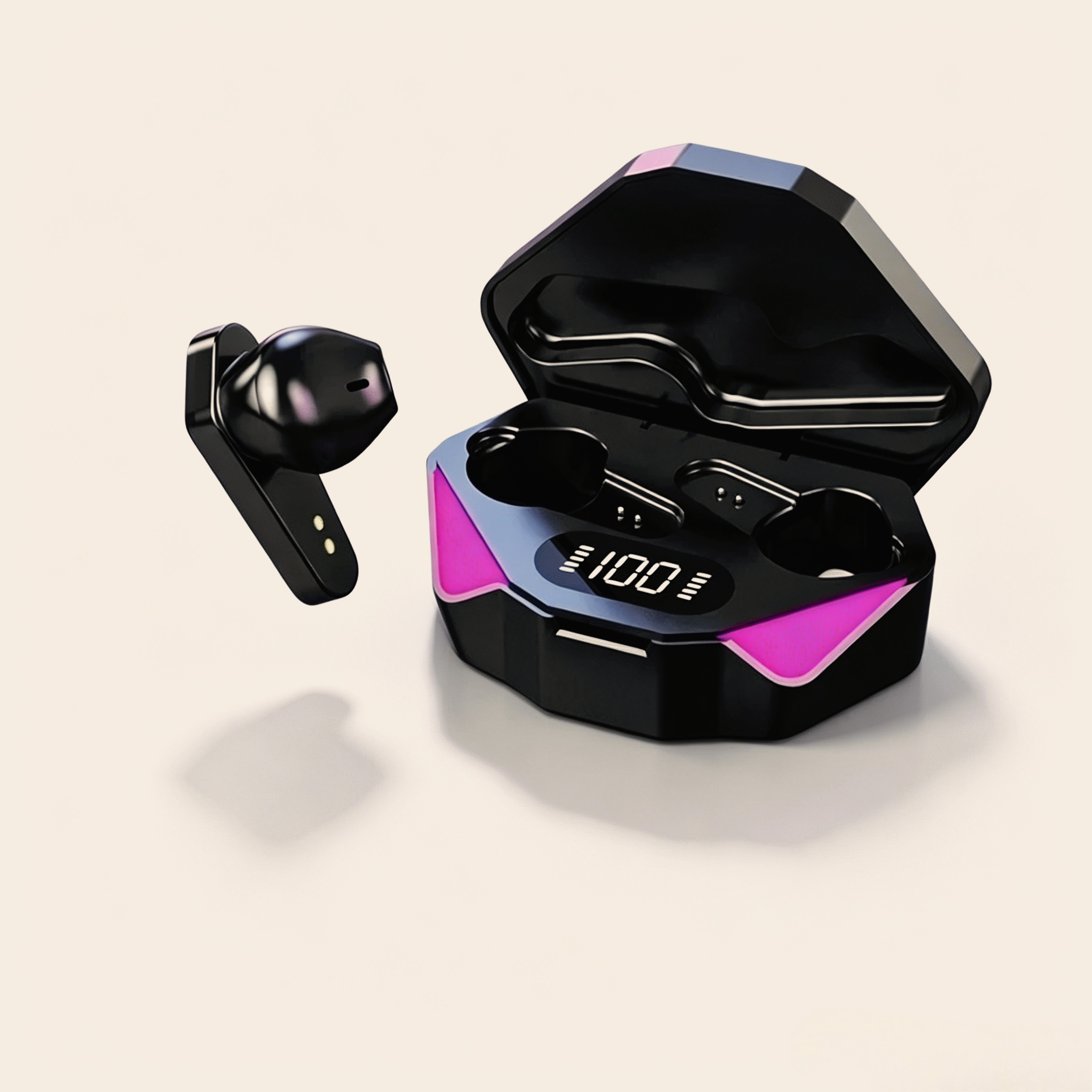 Bluetooth TWS Gaming Earphones Low Latency Wireless Earbuds With Mic LED Lights – view 1