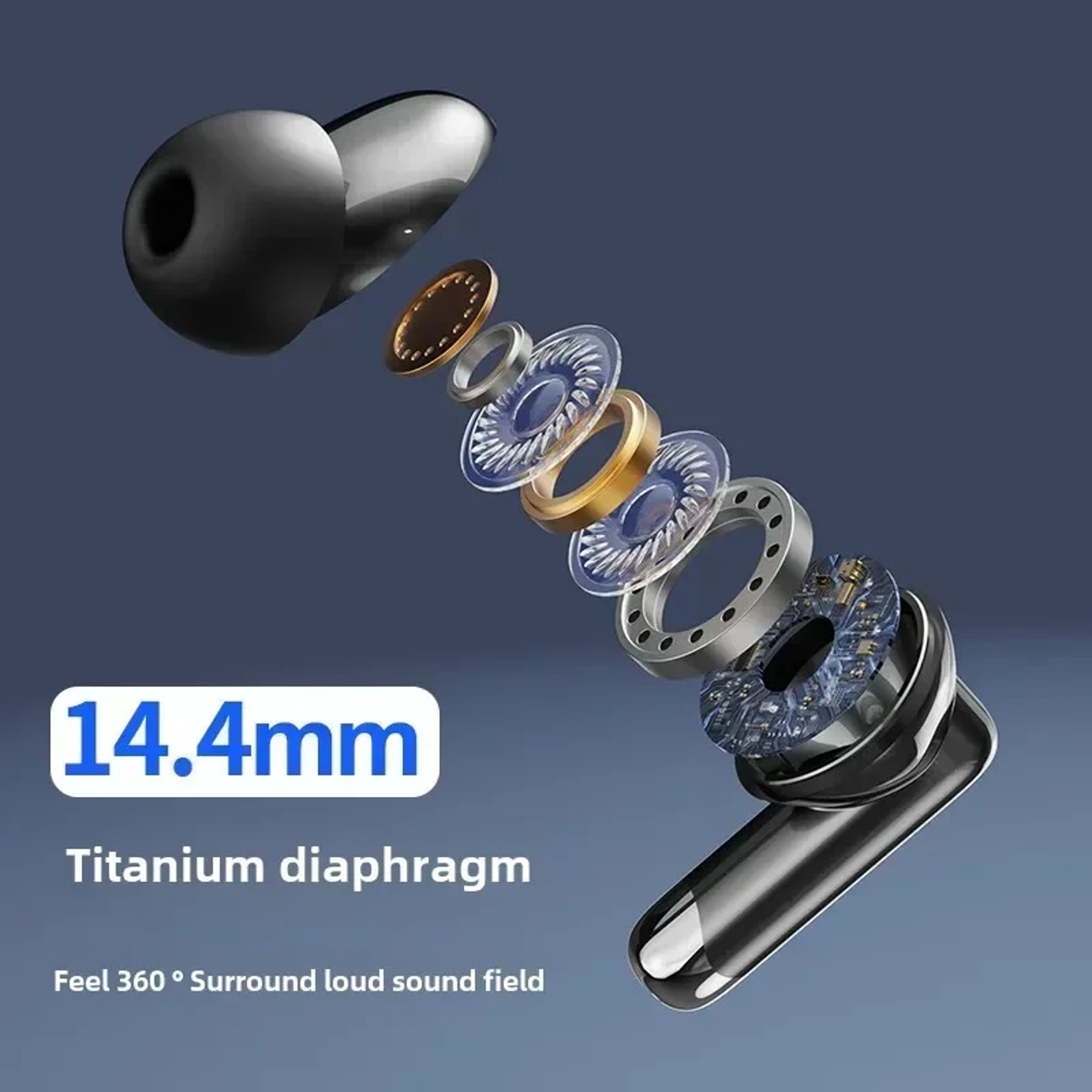 Bluetooth Wireless Earbuds Sports Earphones With Mic Waterproof Noise Reduction Headphones 4