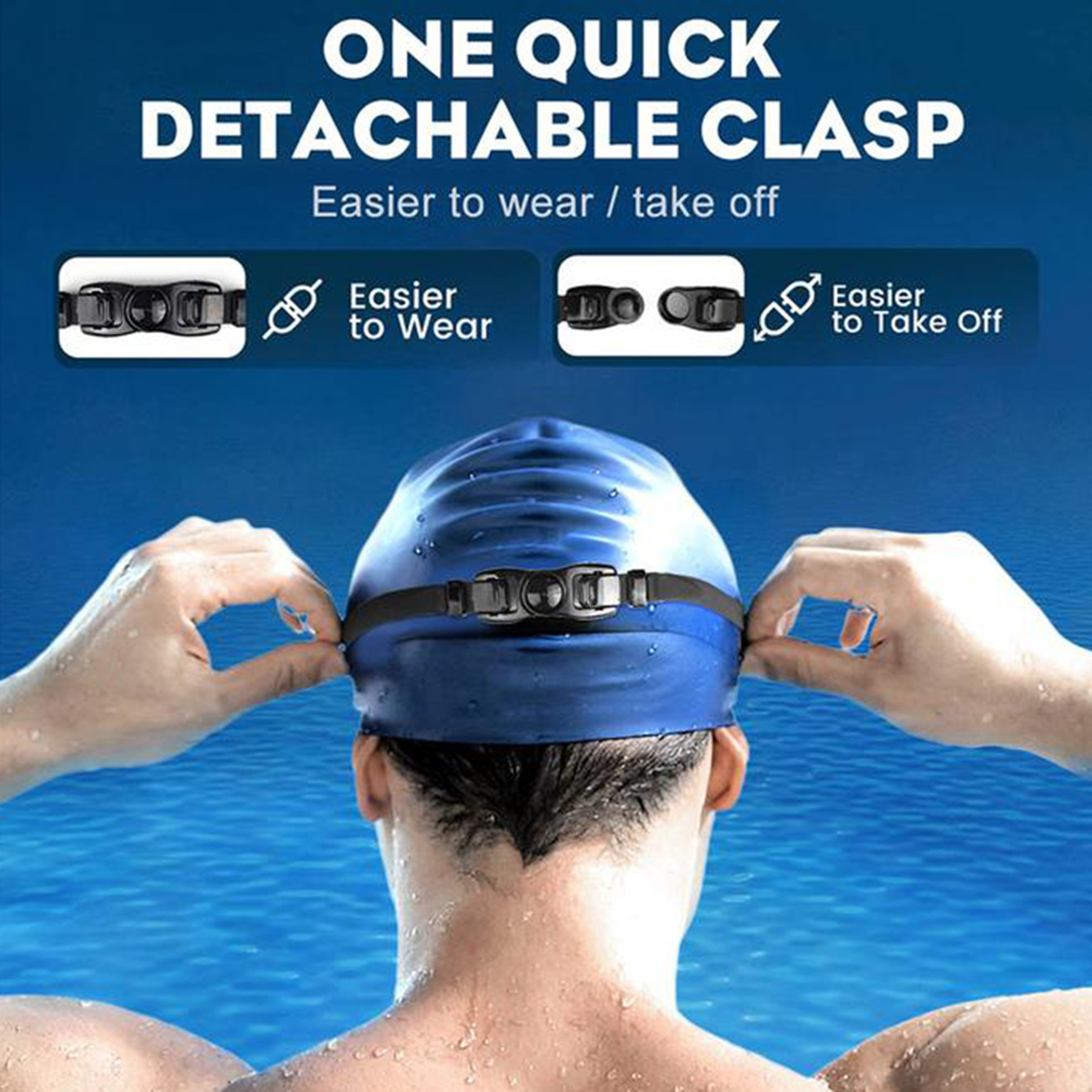 Adult UV Protection Swim Goggles Large Frame Anti Fog Swimming Glasses – view 4