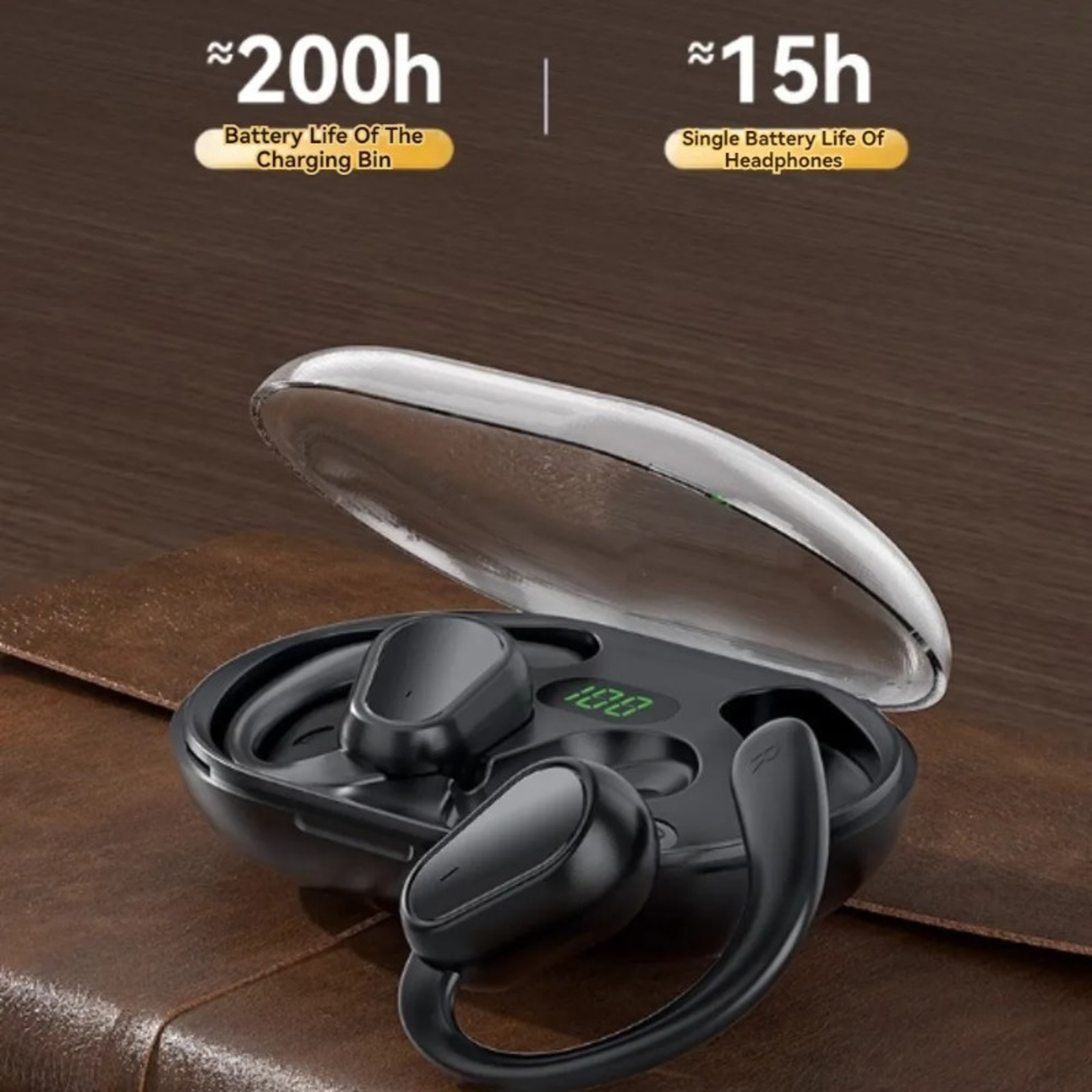 OWS Bluetooth Wireless Earphones with LED Display HD Mic Waterproof Sport Earbuds – view 5