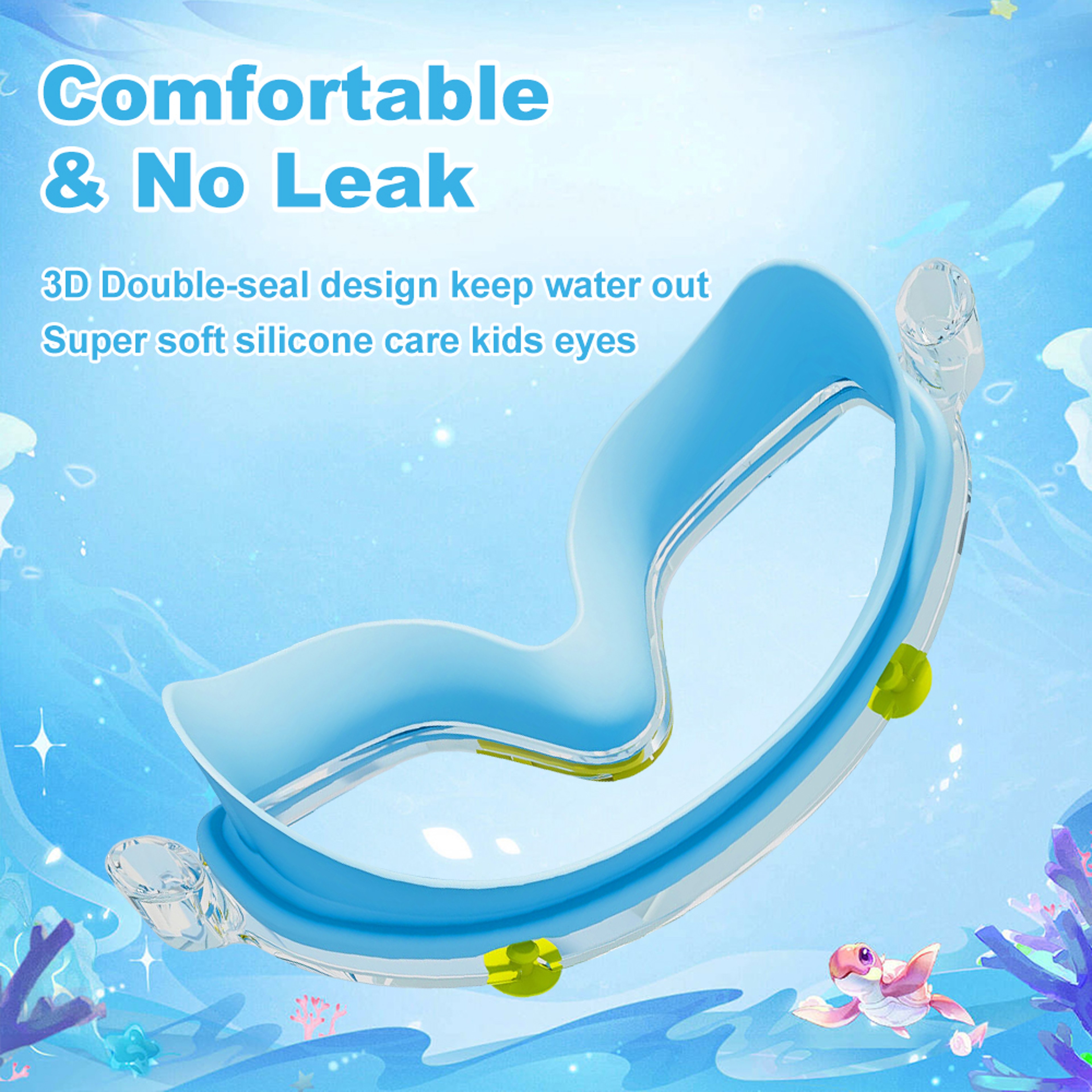 Kids Swim Goggles Anti Fog No Leak HD View Swimming Mask for Boys Girls – view 2