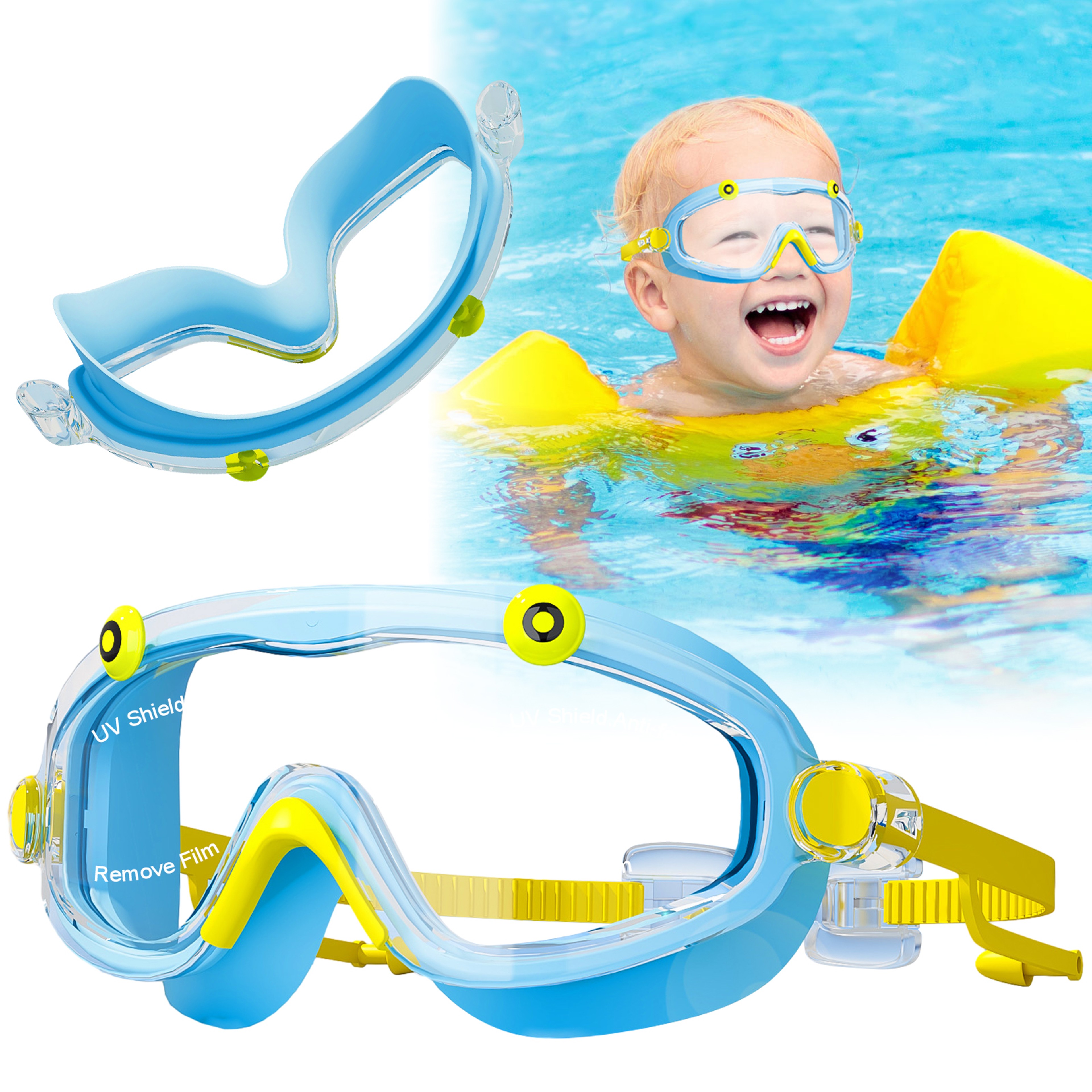 Kids Swim Goggles Anti Fog No Leak HD View Swimming Mask for Boys Girls – view 4