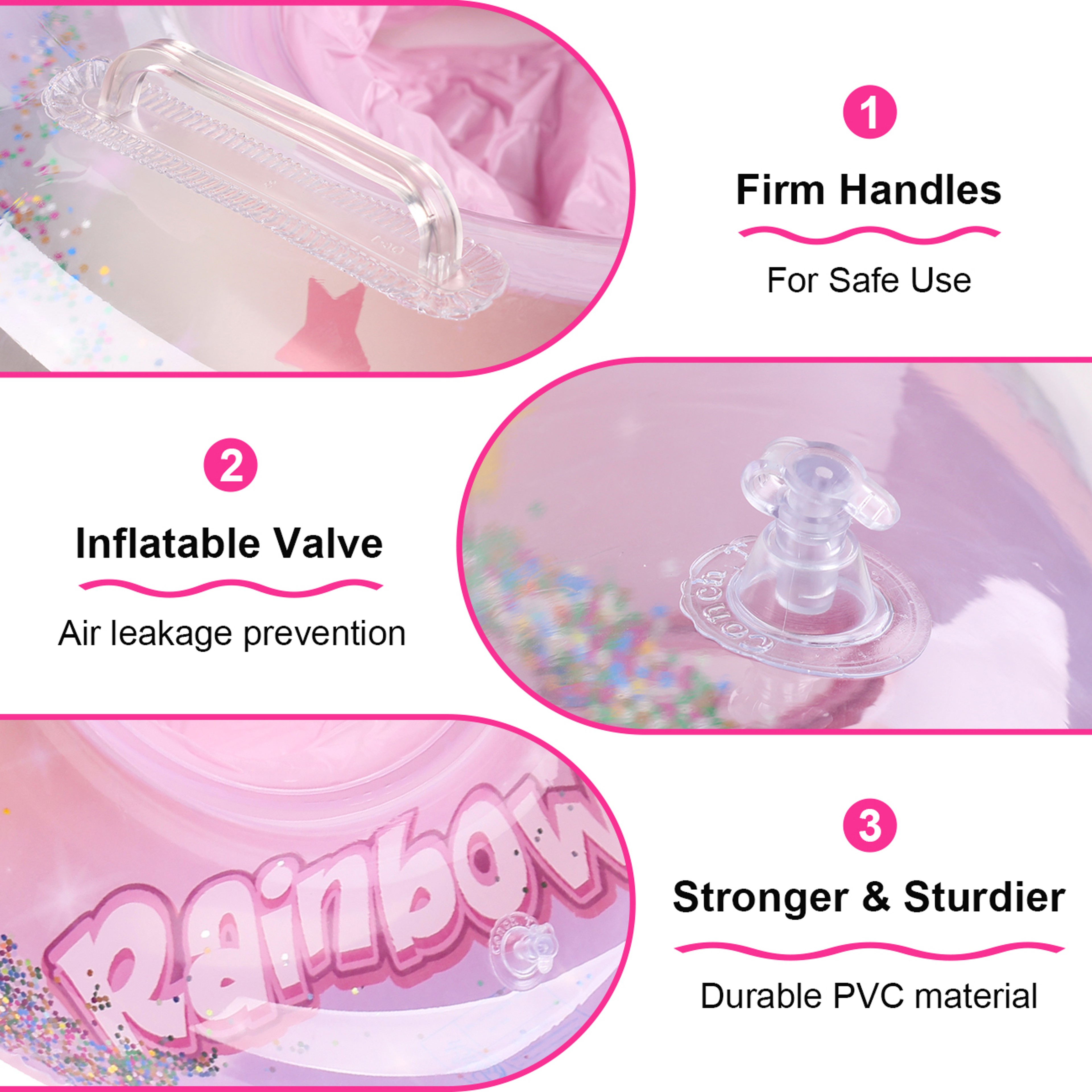 Unicorn Swim Float for Kids Inflatable Pool Float Ring for Toddlers – view 5