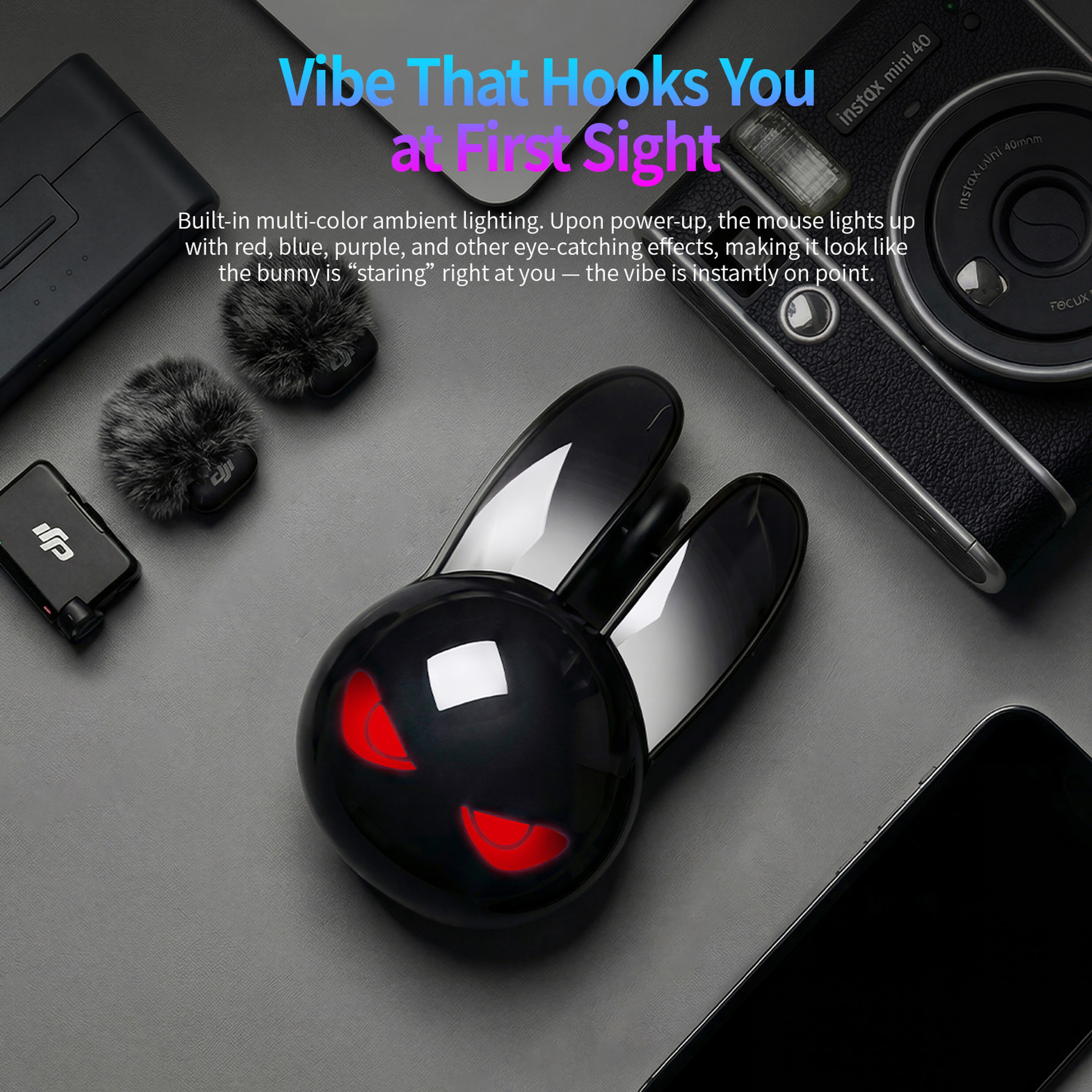 Evil Rabbit RGB Wireless Mouse Rechargeable Silent Dual Mode Gaming Mouse – view 6