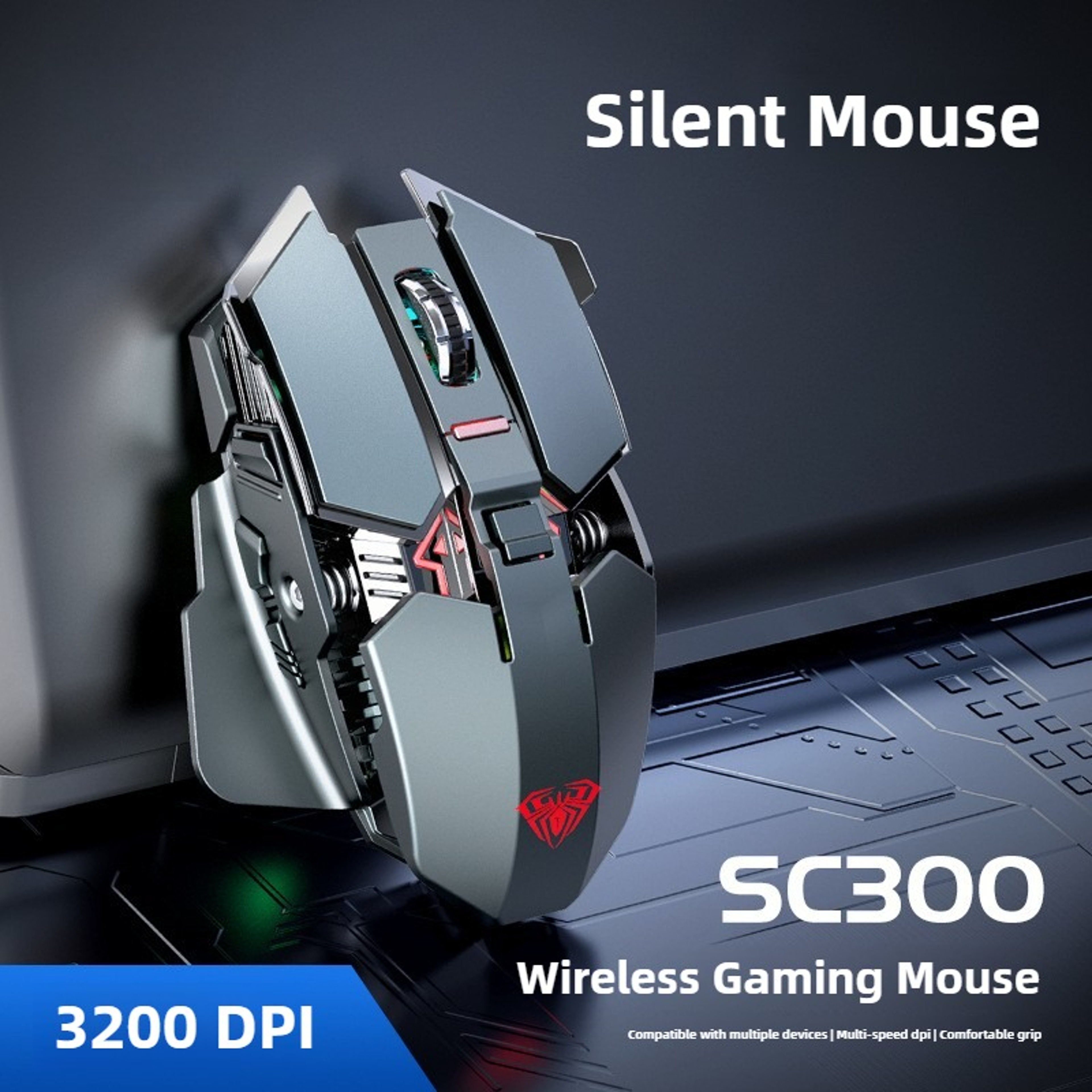 Rechargeable RGB Gaming Mouse with Wireless Precision Control – view 1
