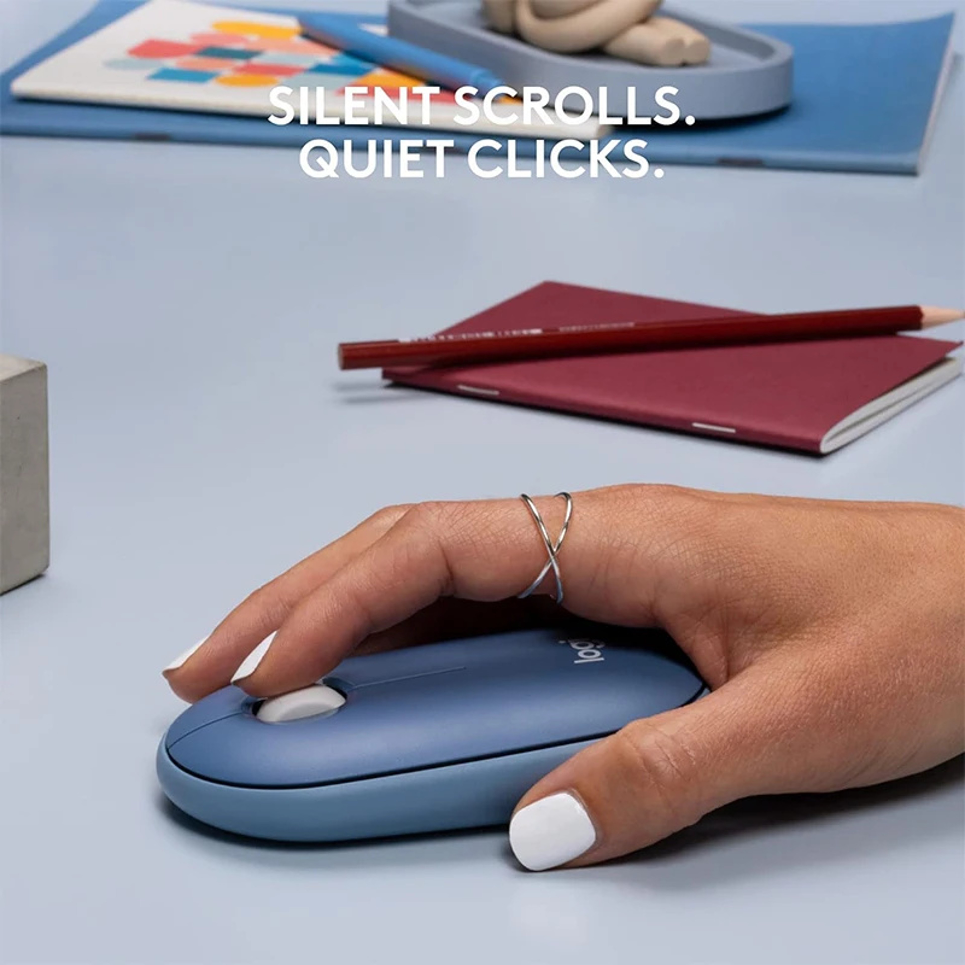 Logitech Pebble Wireless Bluetooth Mouse Light Slim Silent Click Portable Mouse – view 1