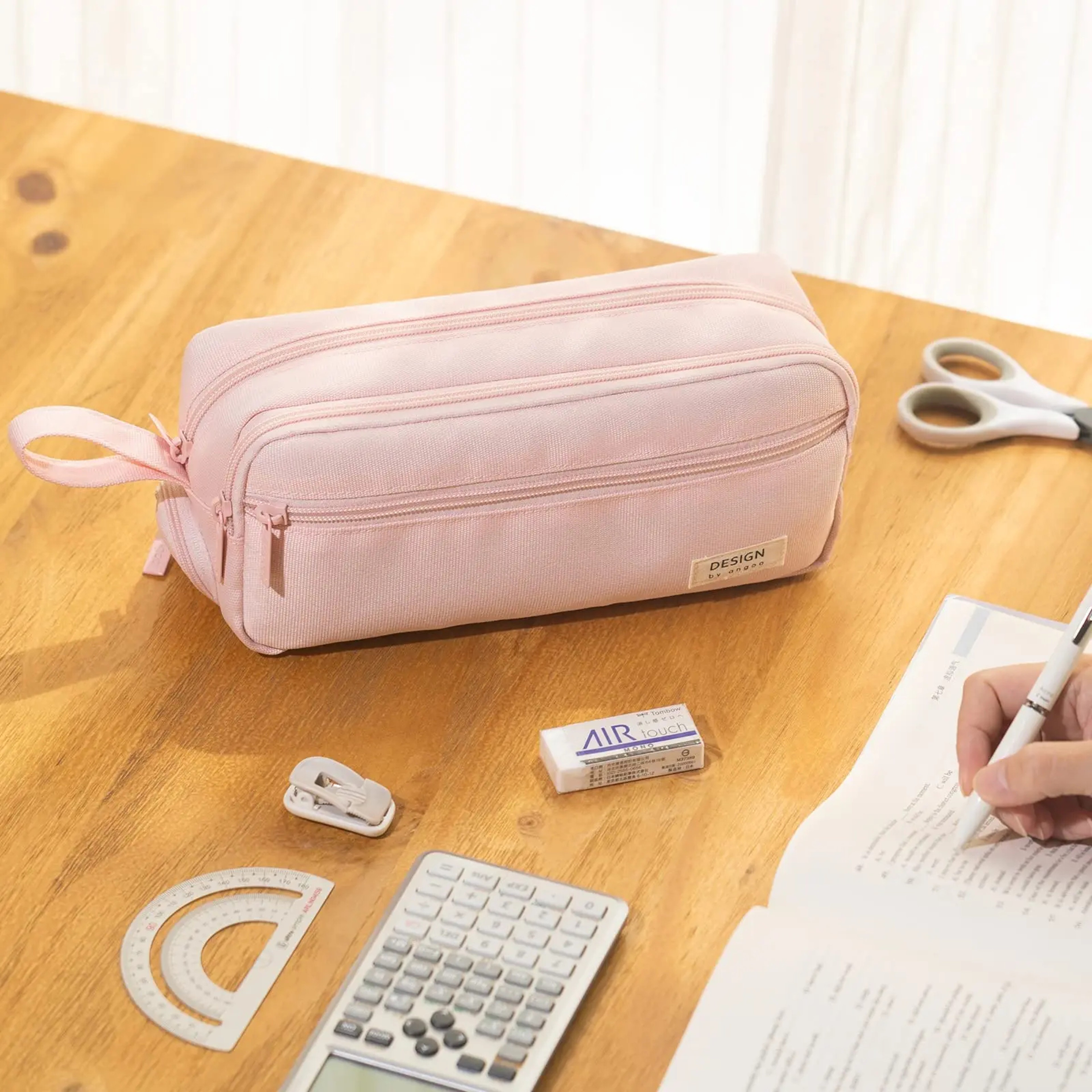 Large Capacity Multi Compartment Pencil Case Waterproof Stationery Organizer 0