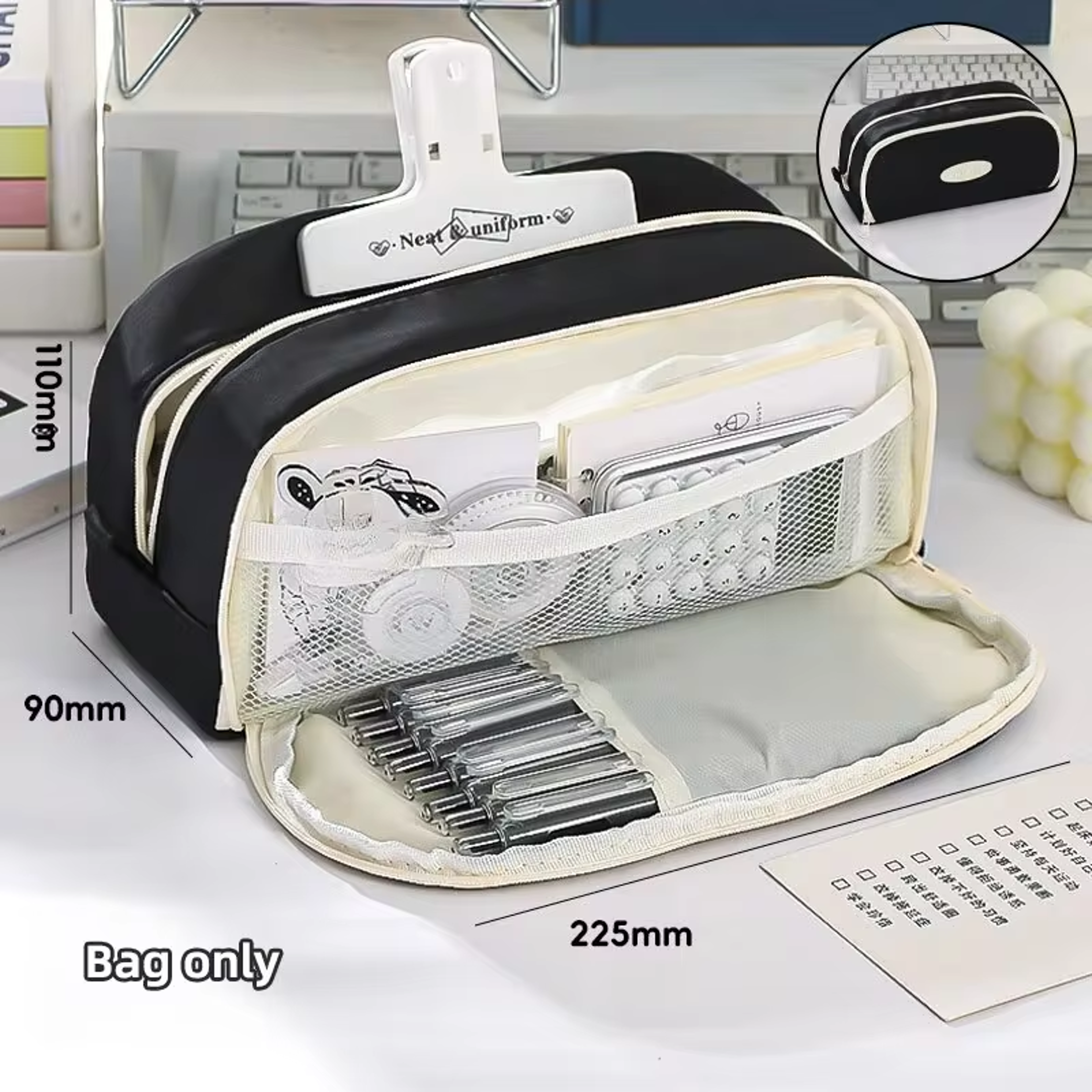 Large Capacity Multi Compartment Pencil Case Organizer For School And Office 7