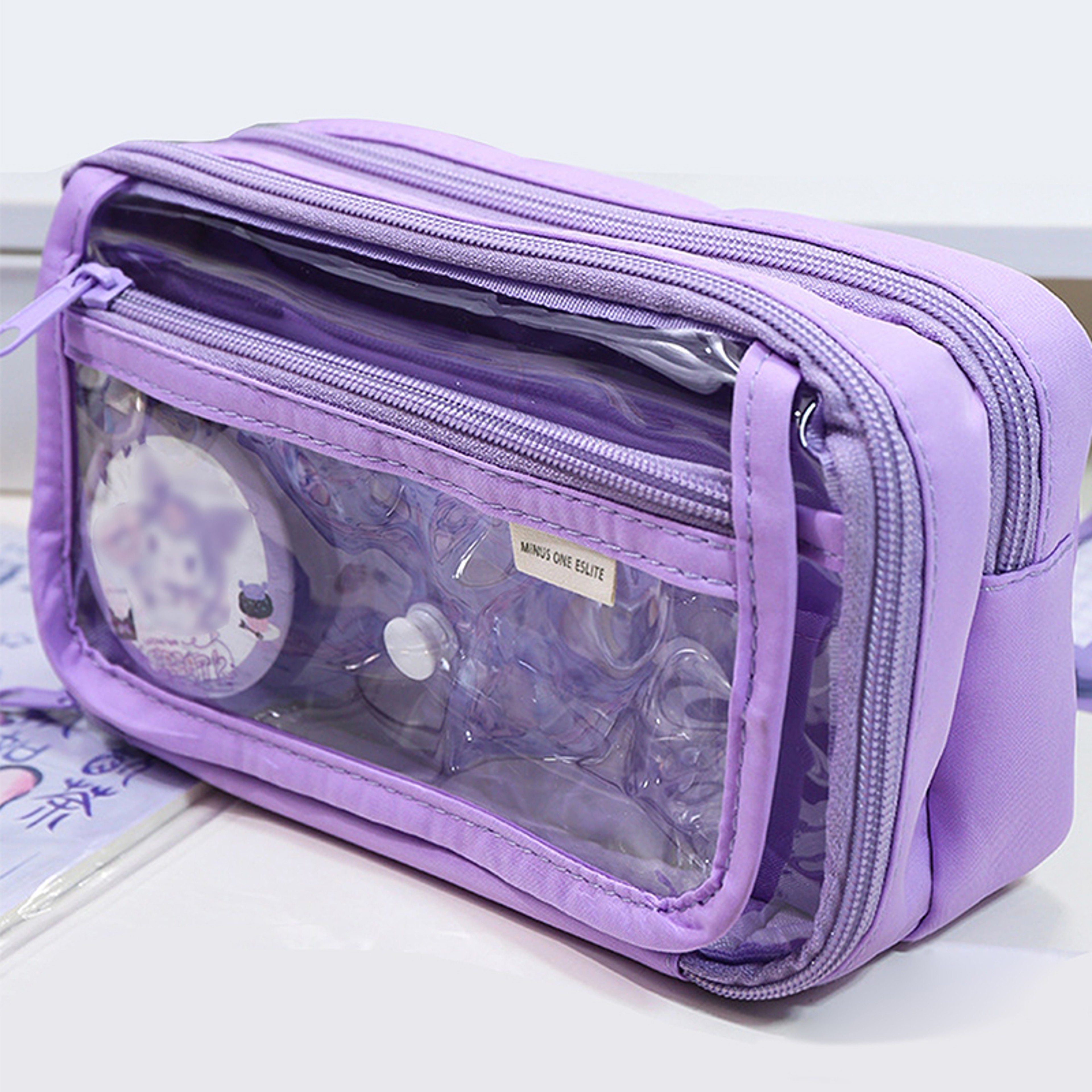 Large Capacity Cute Pencil Case For School Students Multi Functional Pen Bag 6