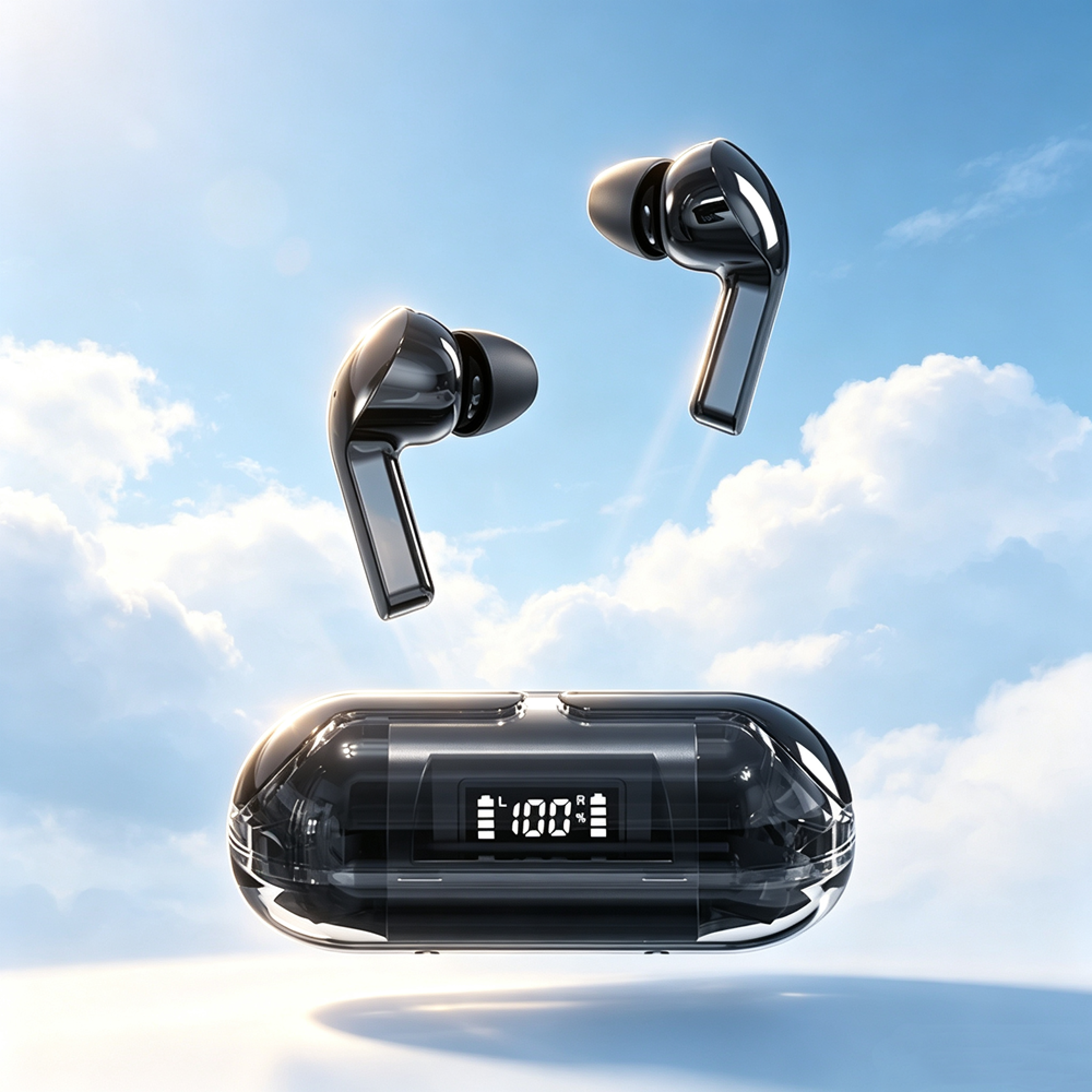 Wireless Bluetooth Earbuds with Built In Mic Hands Free Calls and Clear Sound – view 2