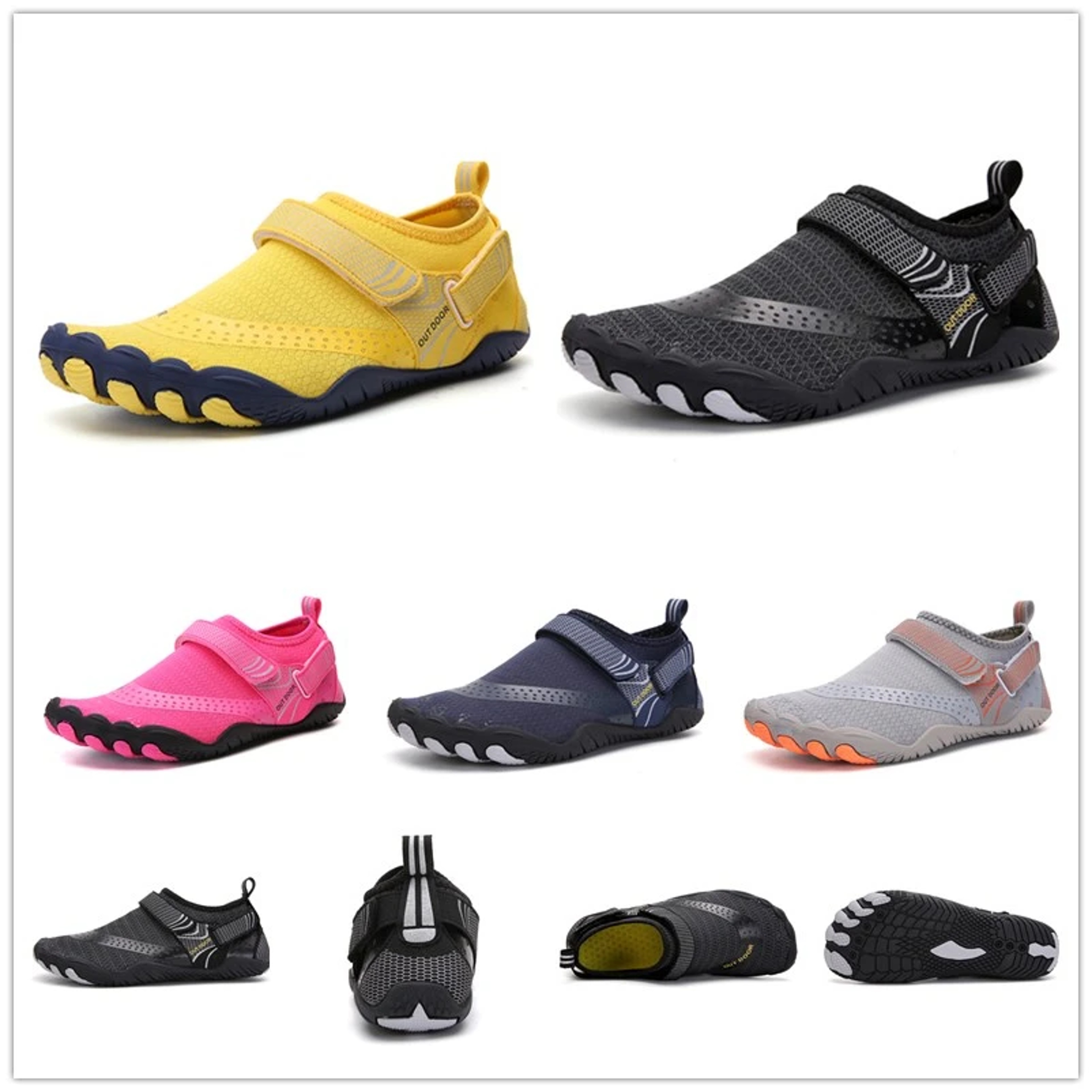 Quick Dry Men Women Water Shoes Non Slip Five Finger Aqua Shoes Barefoot Swimming Outdoor Wading Sh 4