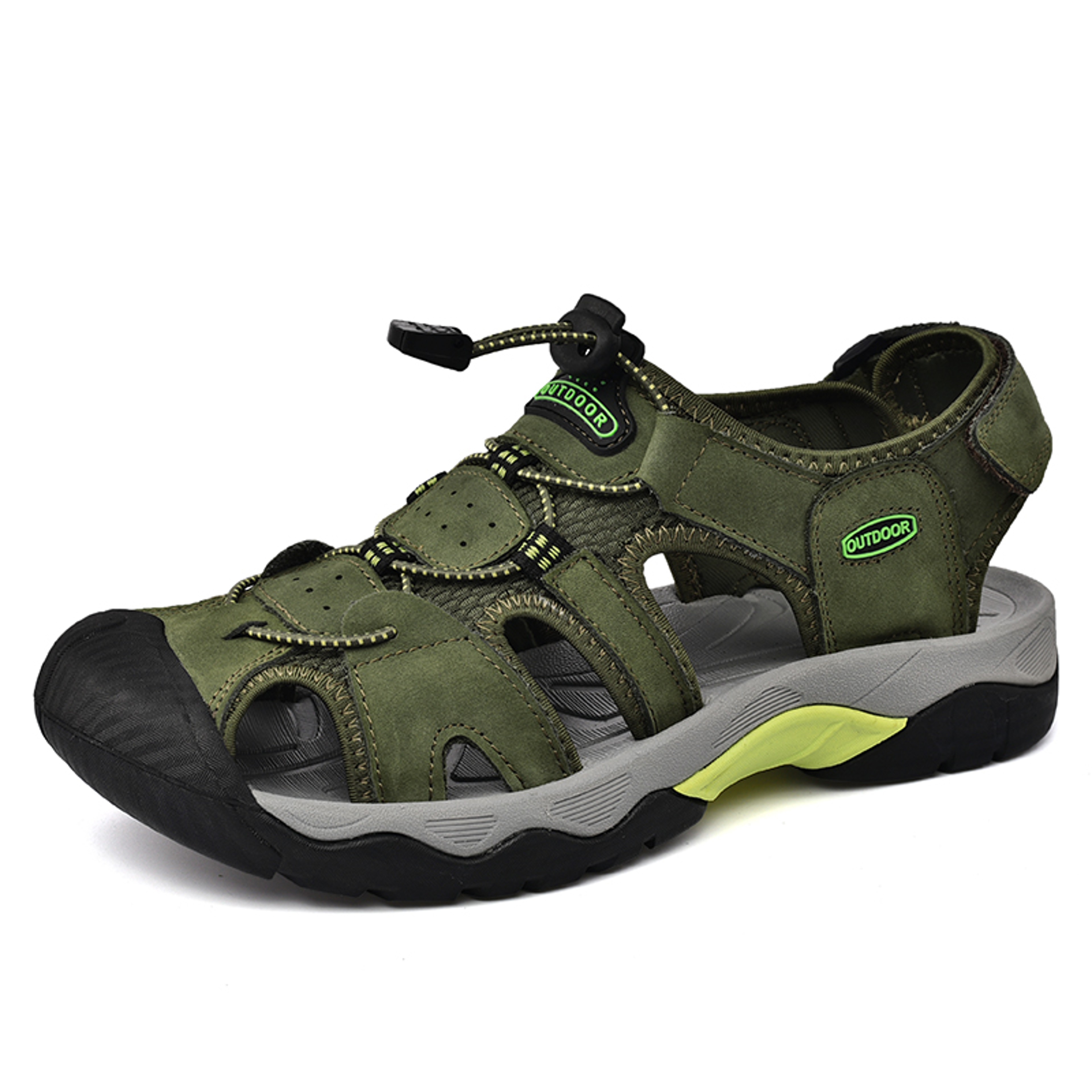 Classic Genuine Leather Sandals, Summer Mens Sandals, Fashion Outdoor Hiking Shoes, Lightweight Breathable Non-slip – view 9