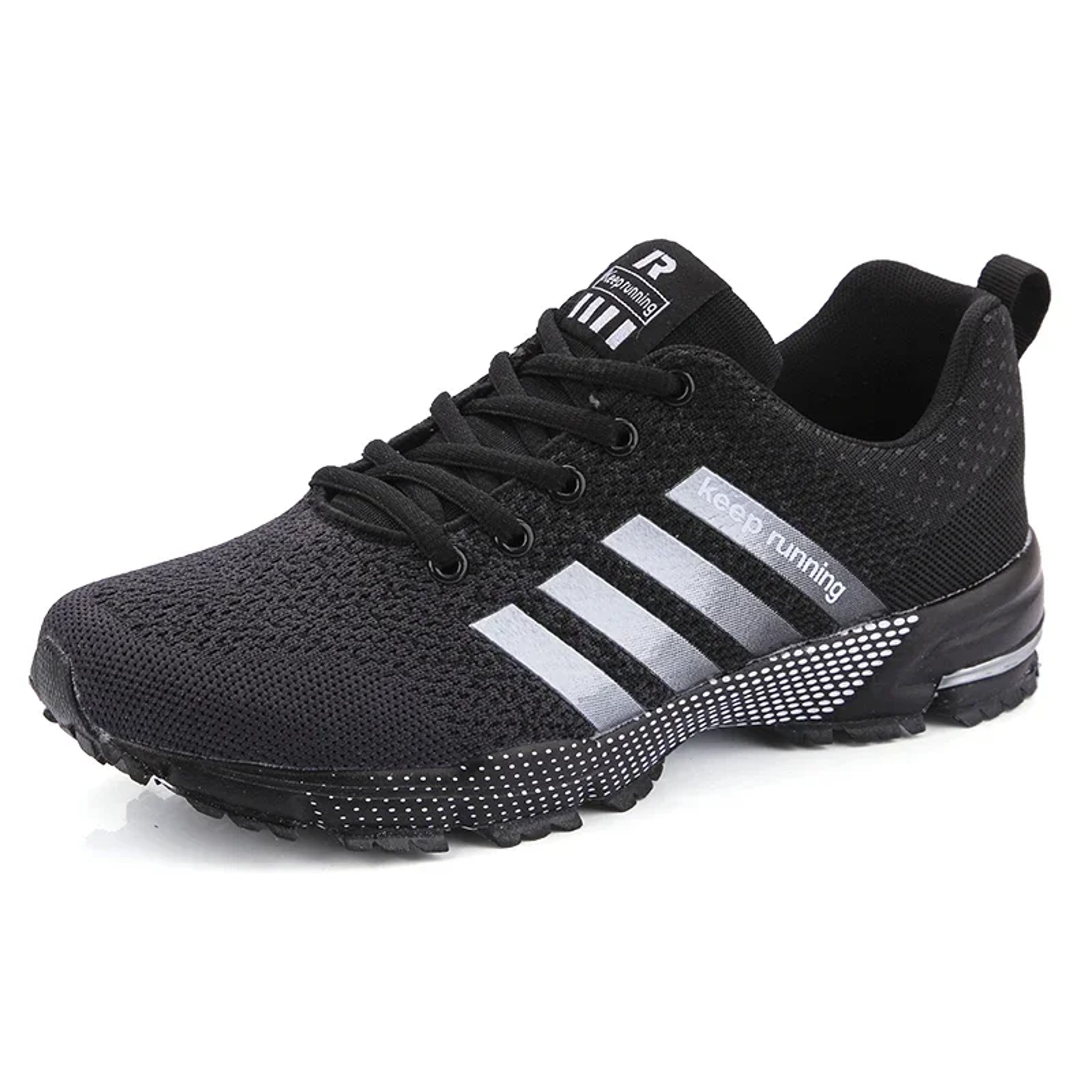 Fashion Men Sneakers, Breathable Mesh Comfortable Black Sports Shoes, Outdoor Casual Running Mens Shoe, Anti-Slip – view 7