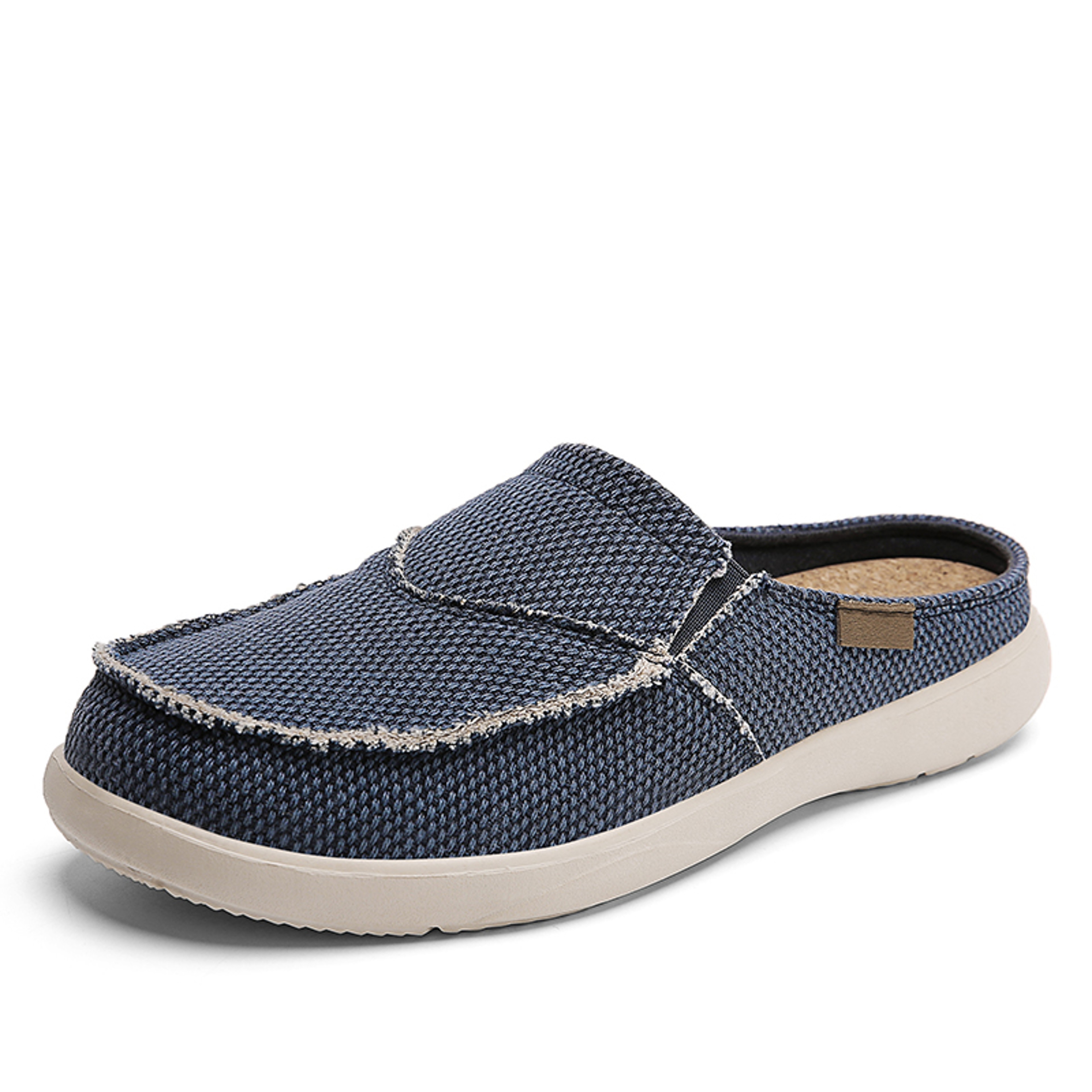 Mens Canvas Slip On Half Shoes Summer Casual Slippers Lightweight Breathable Zapatillas 6