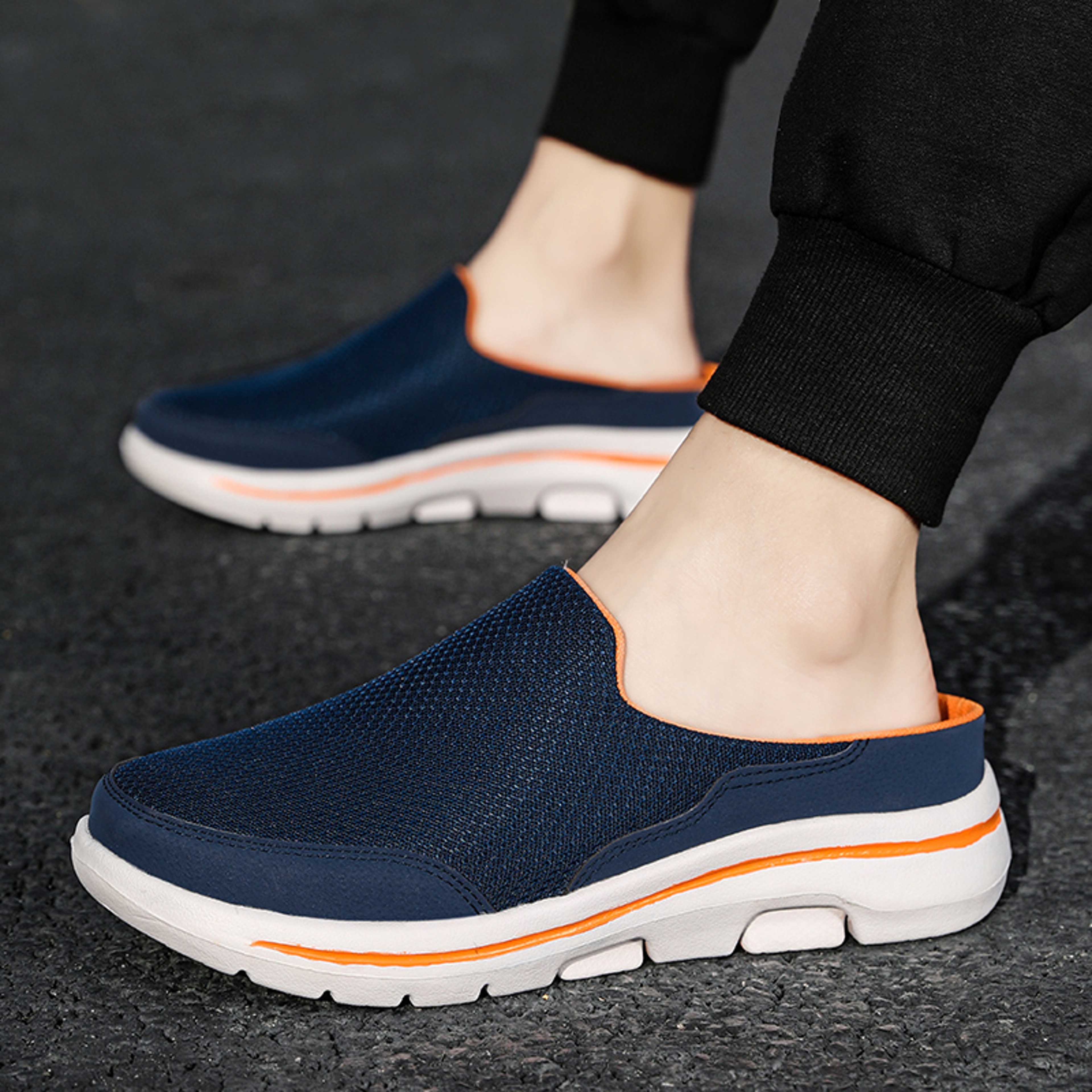 Men Slippers Summer Breathable Indoor Home Slippers Fashion Couple Slides Thick Sole Walking Shoes  0