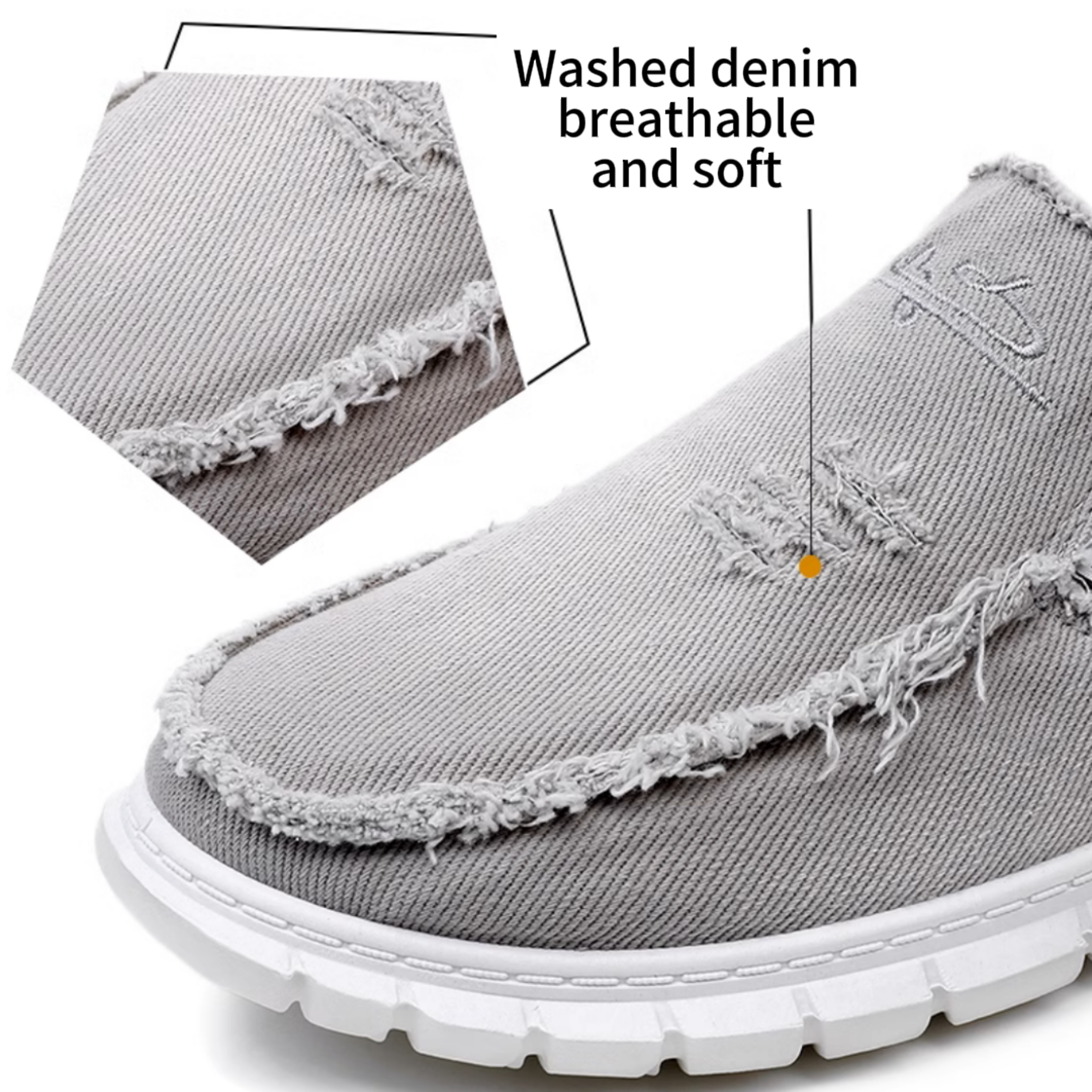 Casual Sneaker Womens Shoes Daisy Embroidery Denim Summer Stylish Footwear Cheap Shoes Clearance Li