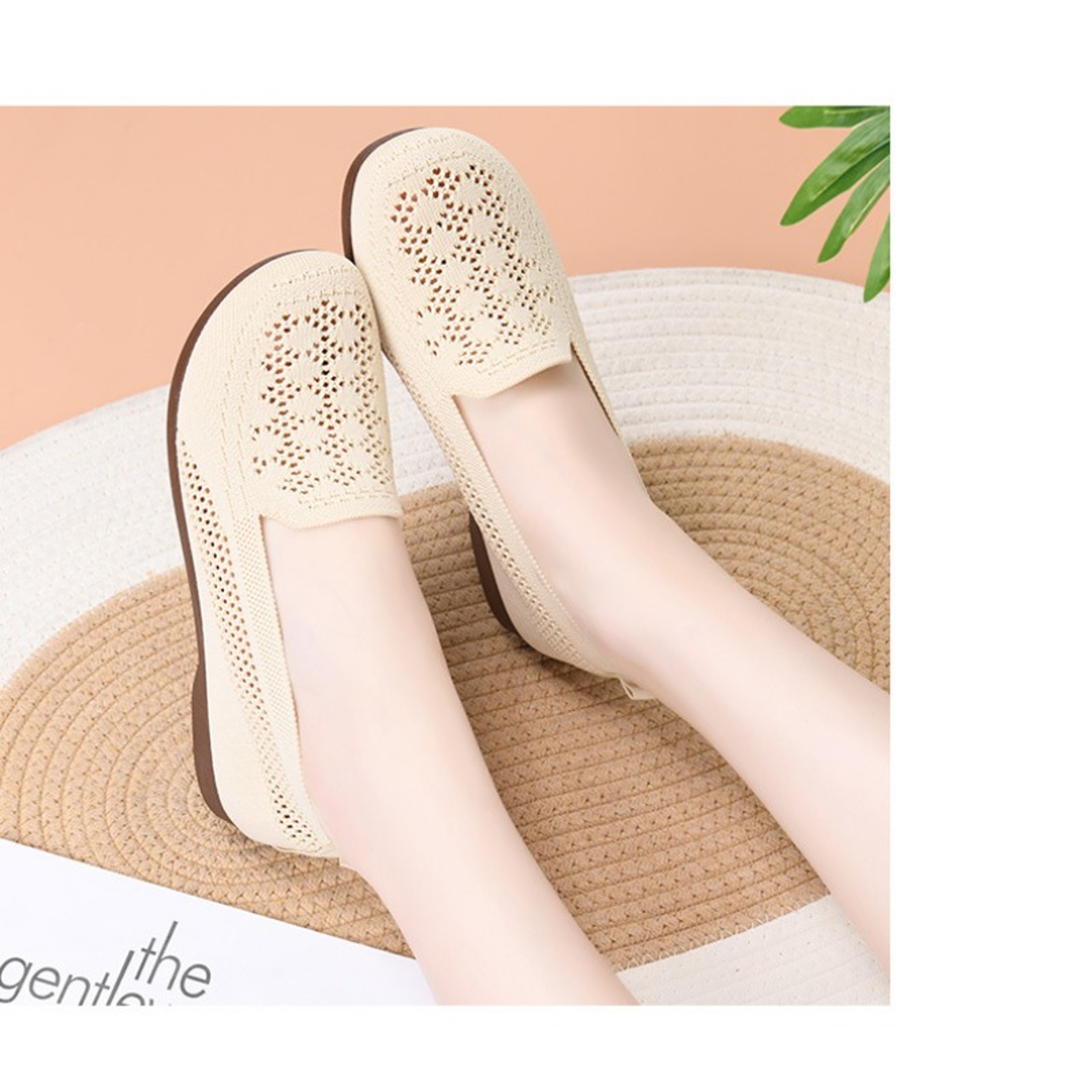 Breathable Womens Summer Mesh Shoes, Soft Sole, Shallow Mouth, Lazy Casual Shoes, Lightweight Mothers Shoes for Comfort – view 5