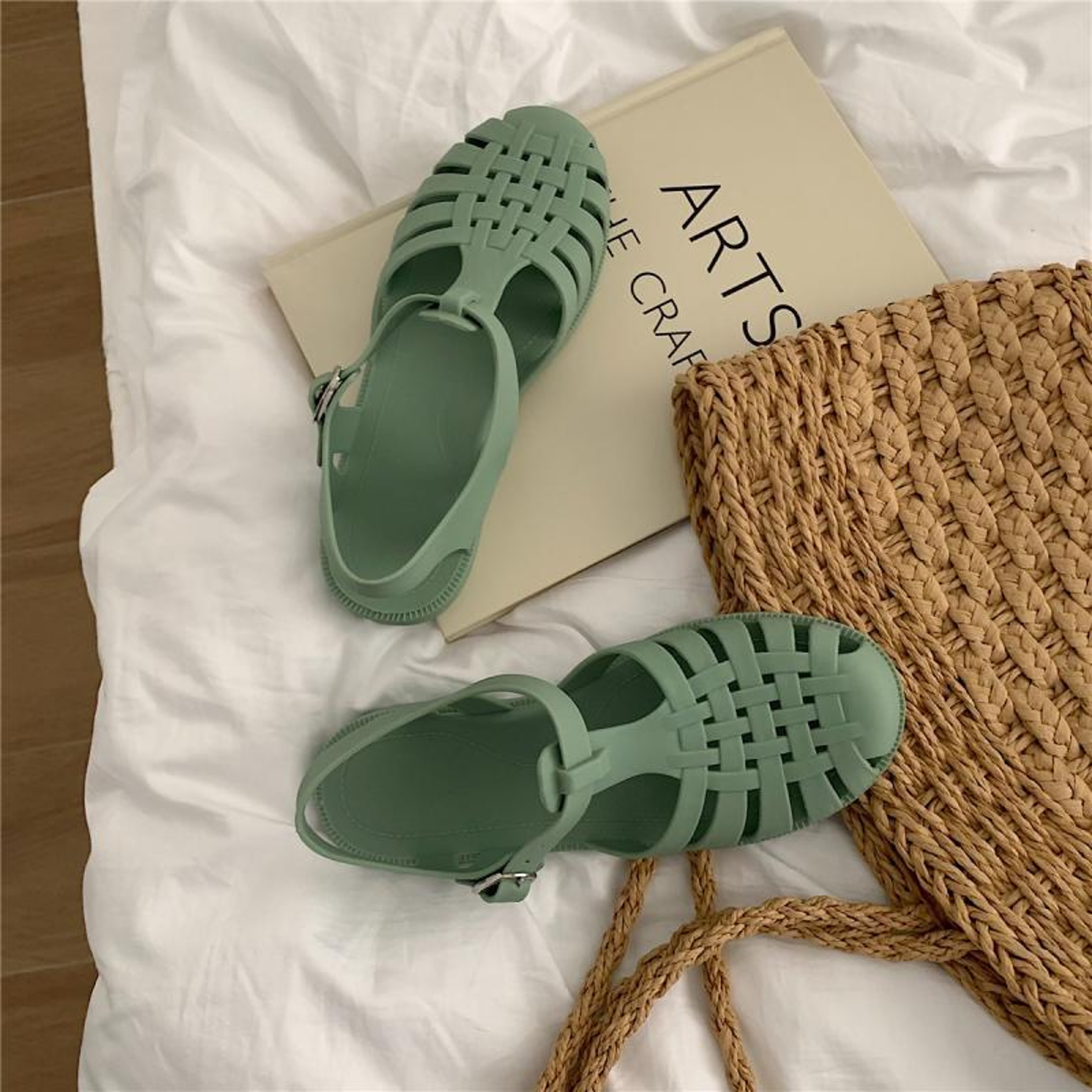 Gladiator Style Women Rome Sandals Soft PVC Summer Shoes Peep Toe Cutout Design Girls Student Stree 3